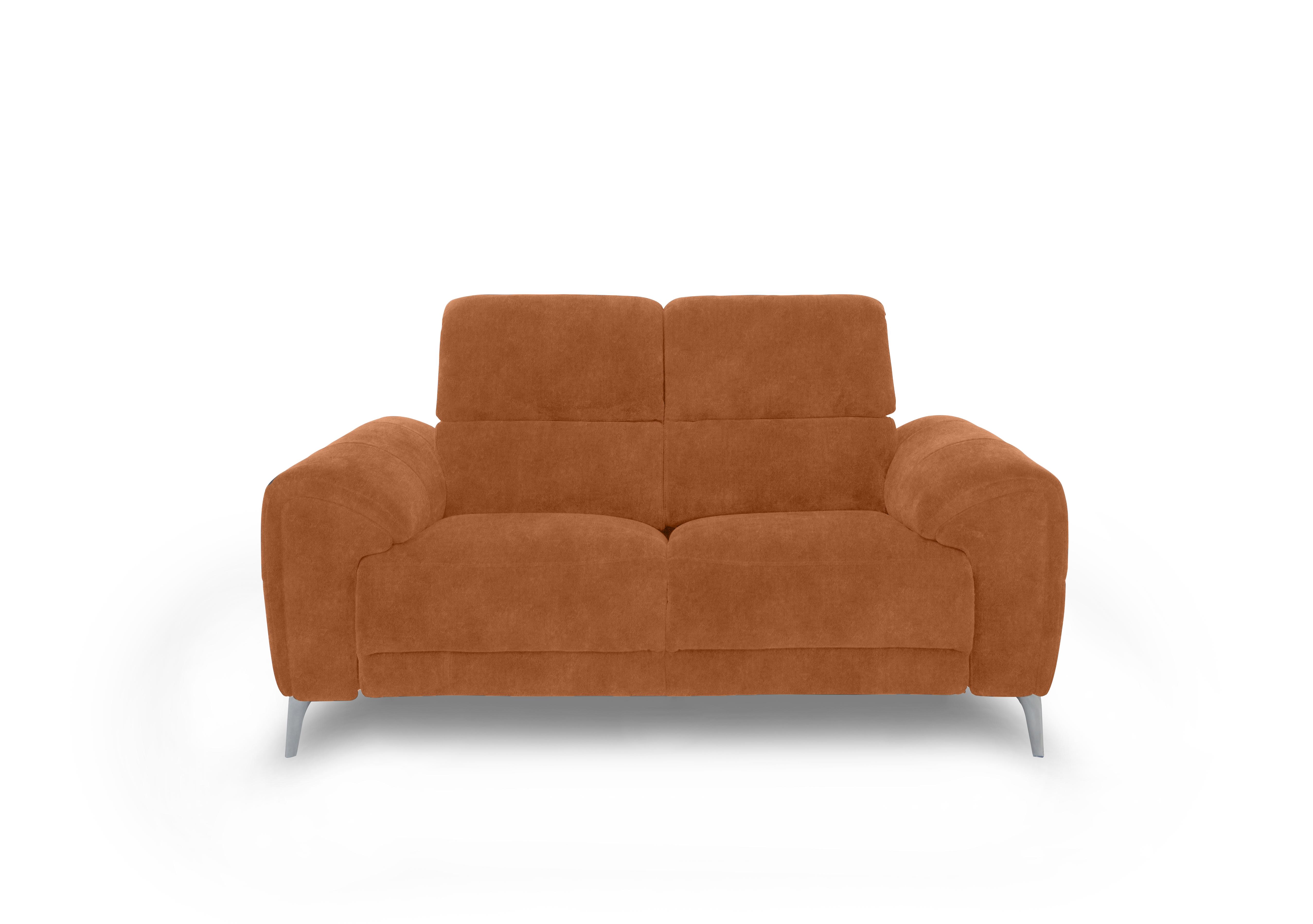 Vino Fabric 2 Seater Power Recliner Sofa with Power Headrests and Heated Seats in 43509 Pumpkin on Furniture Village