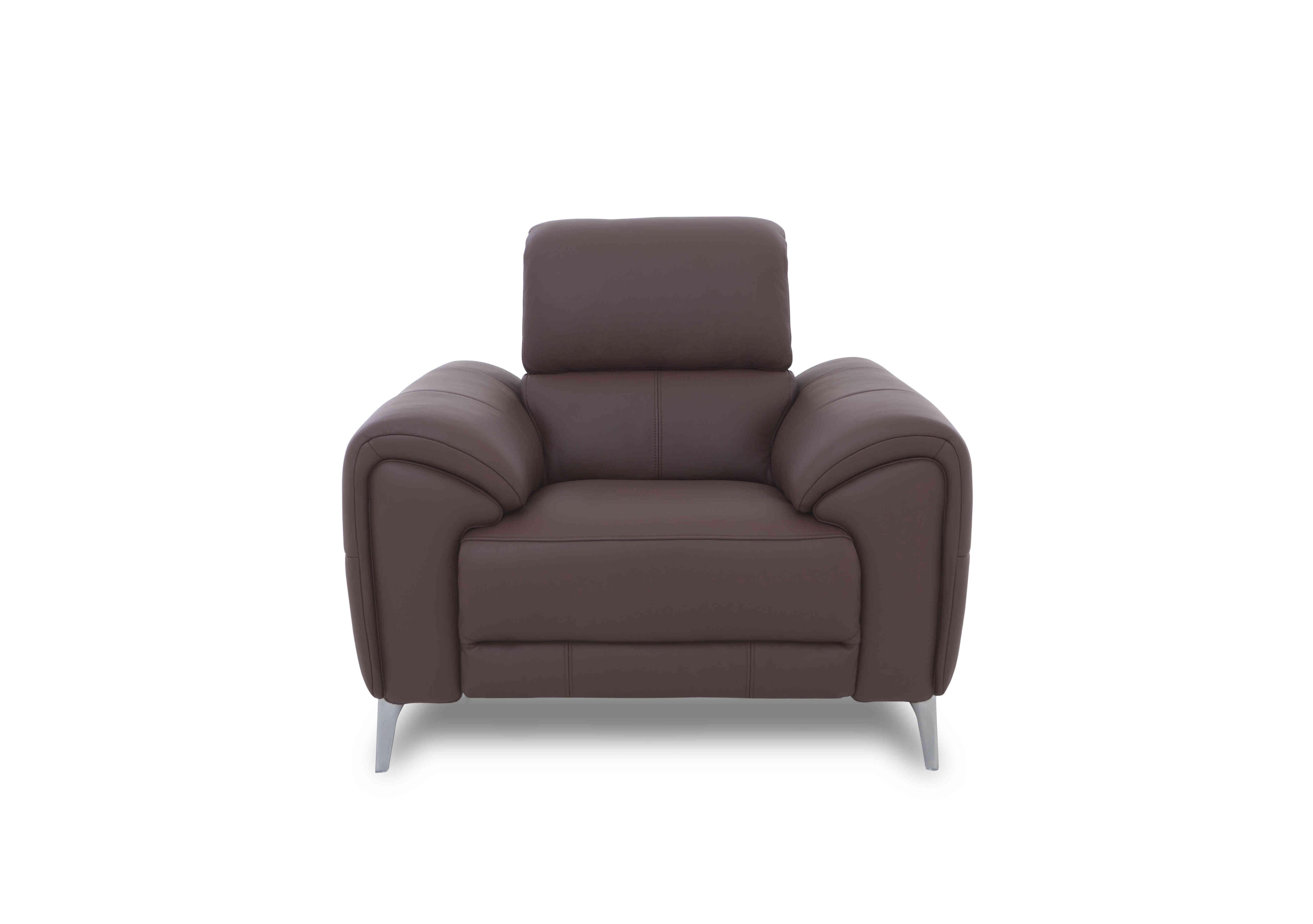 Vino Leather Power Recliner Chair with Power Headrest and Heated Seat in Cat-40/30 Oslo Mulberry on Furniture Village