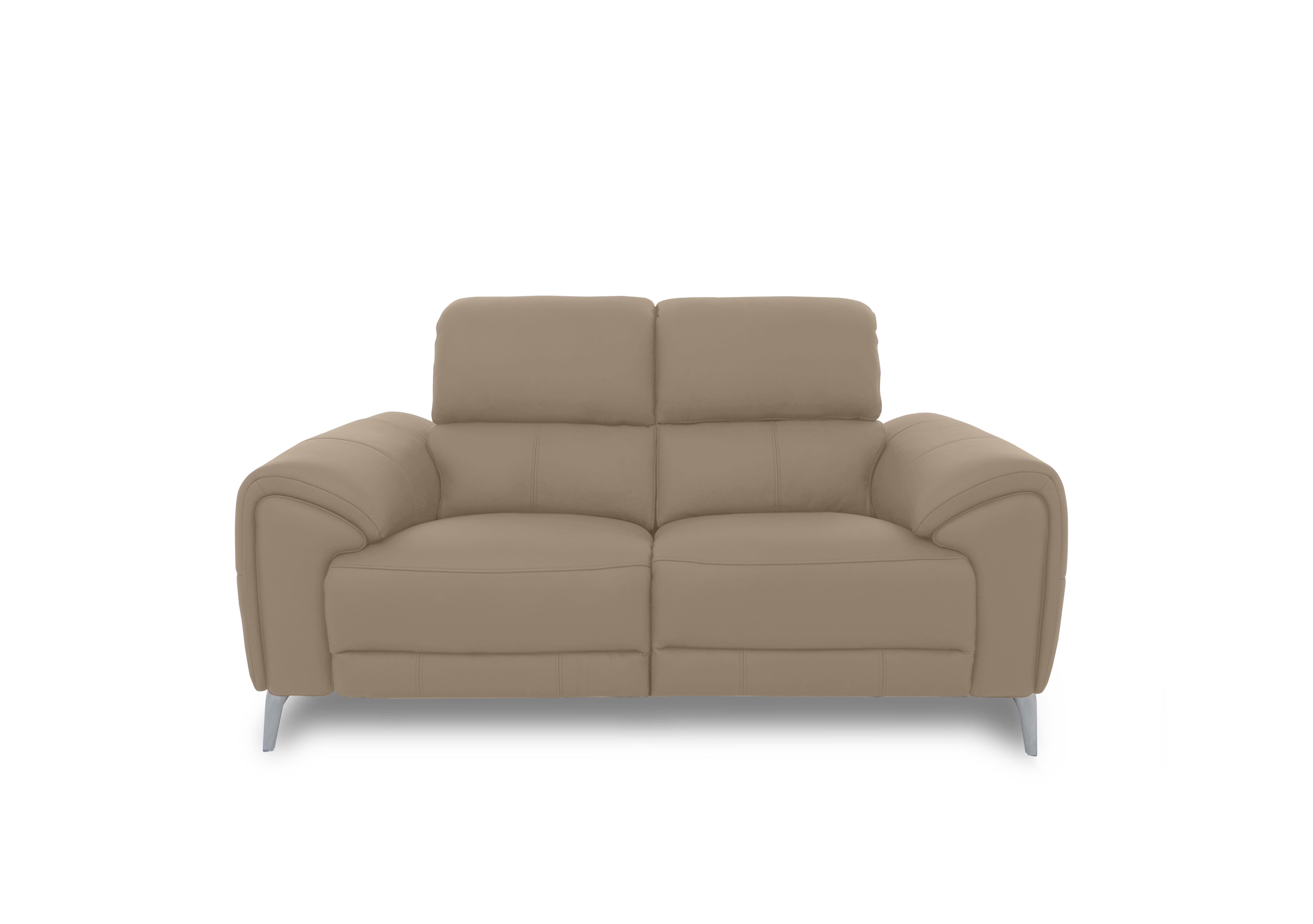 Vino Leather 2 Seater Power Recliner Sofa with Power Headrests and Heated Seats in Cat-60/06 Barley on Furniture Village