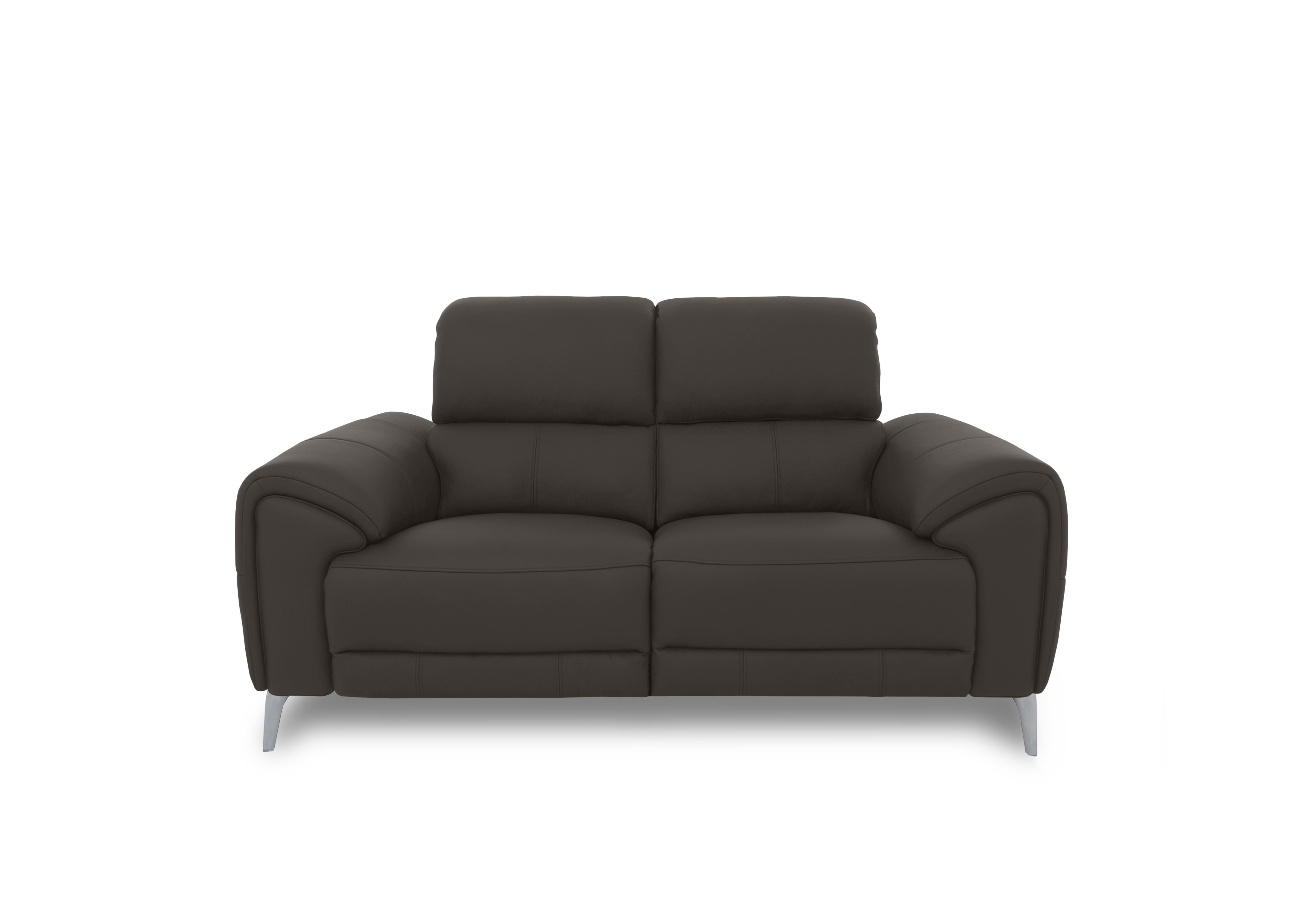 Vino Leather 2 Seater Power Recliner Sofa with Power Headrests and Heated Seats in Cat-60/21 Storm on Furniture Village