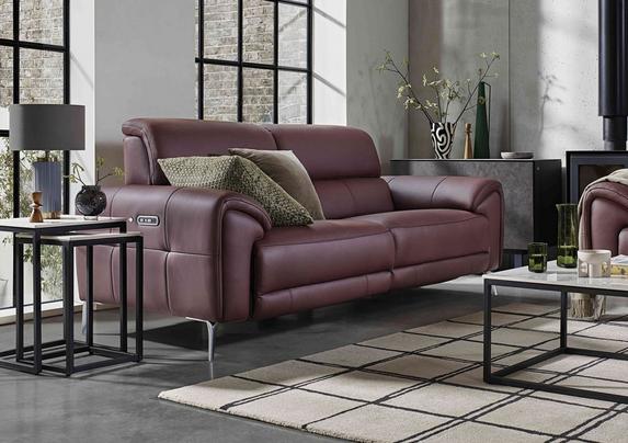 Vino Leather Seater Power Recliner Sofa with Power Headrests and