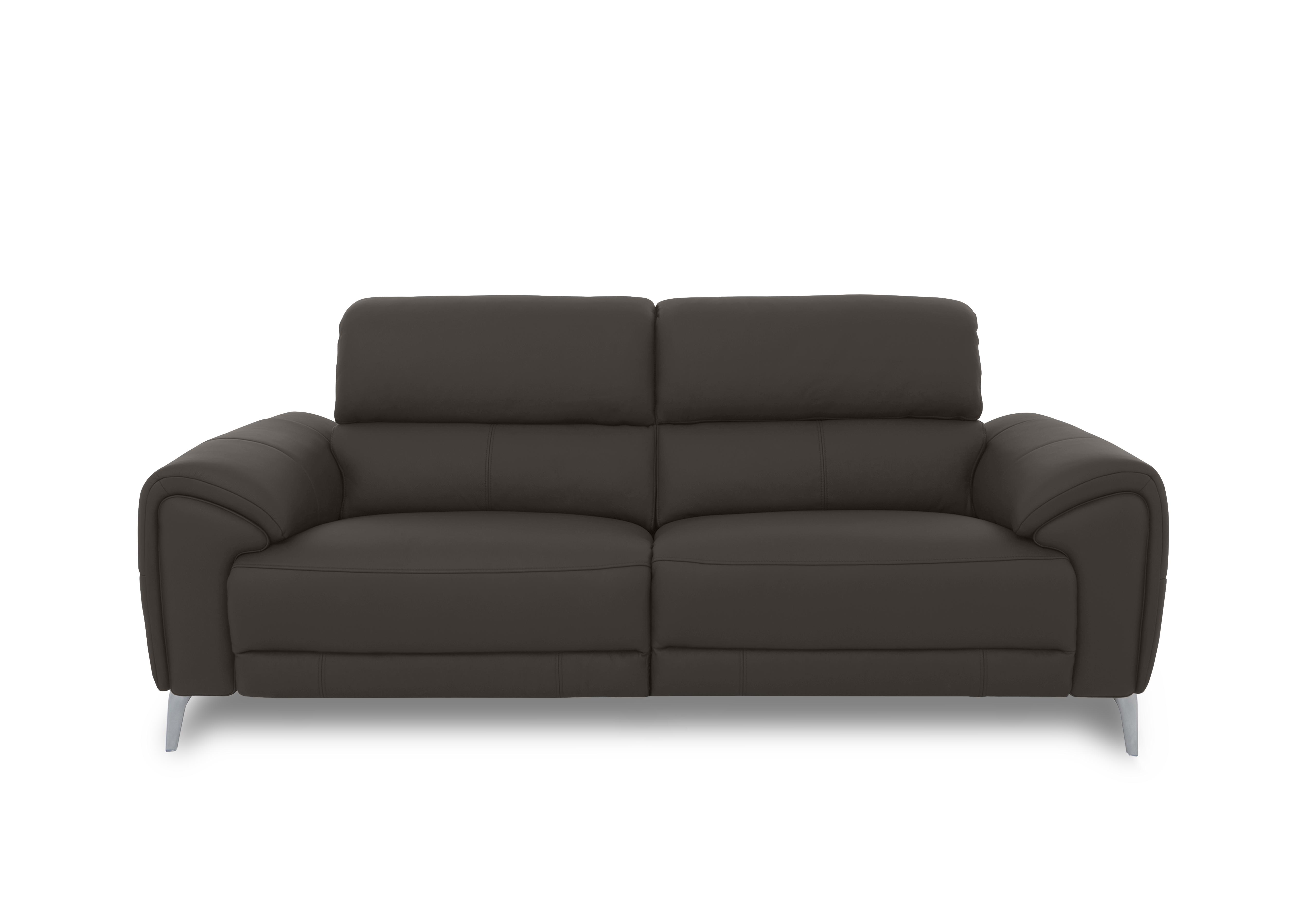 Vino Leather 3 Seater Power Recliner Sofa with Power Headrests and Heated Seats in Cat-60/21 Storm on Furniture Village