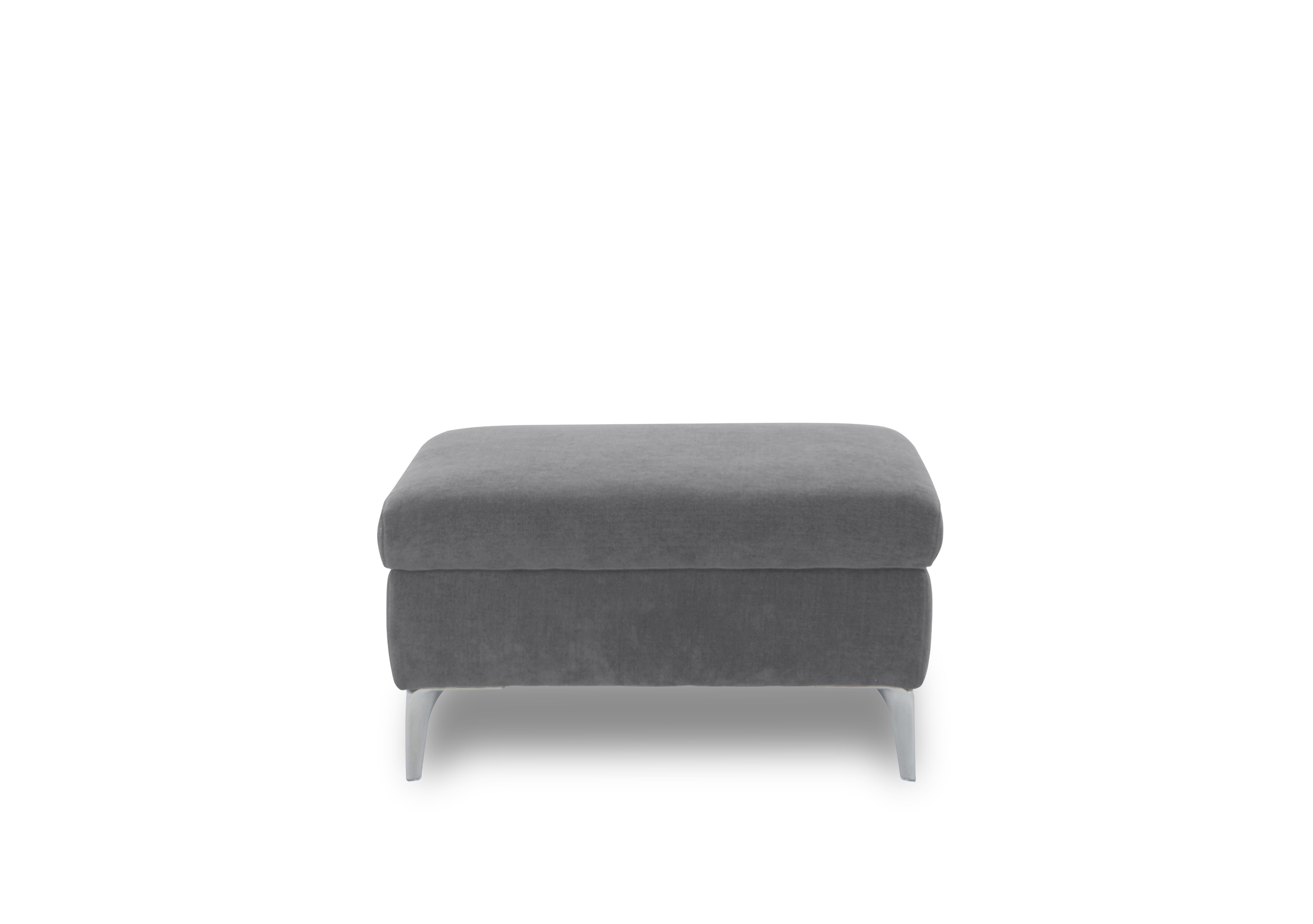 Vino Fabric Large Footstool in 58003 Charcoal on Furniture Village