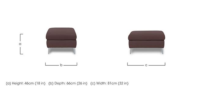 Vino Leather Large Footstool in  on Furniture Village