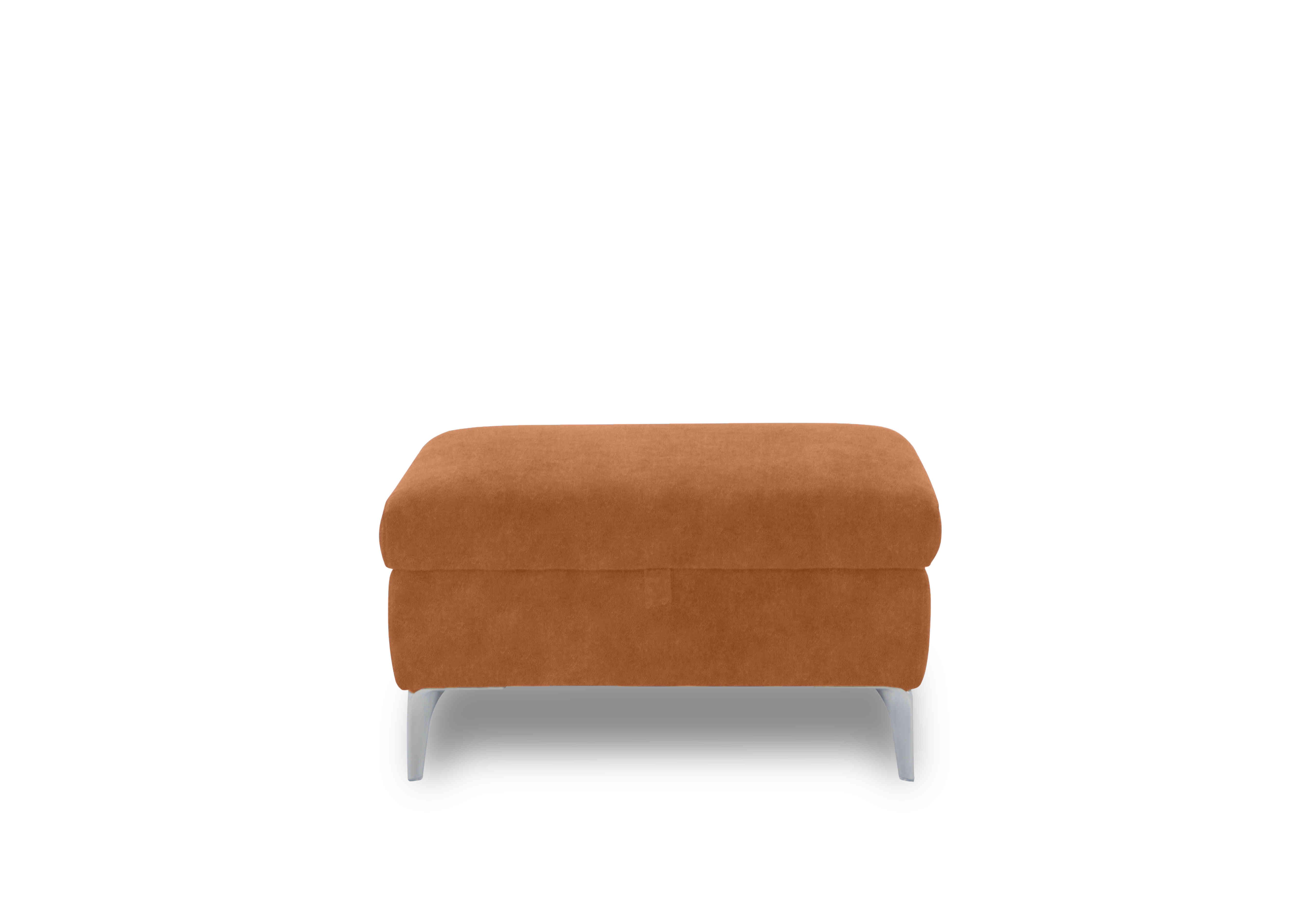 Vino Fabric Storage Footstool in 43509 Pumpkin on Furniture Village