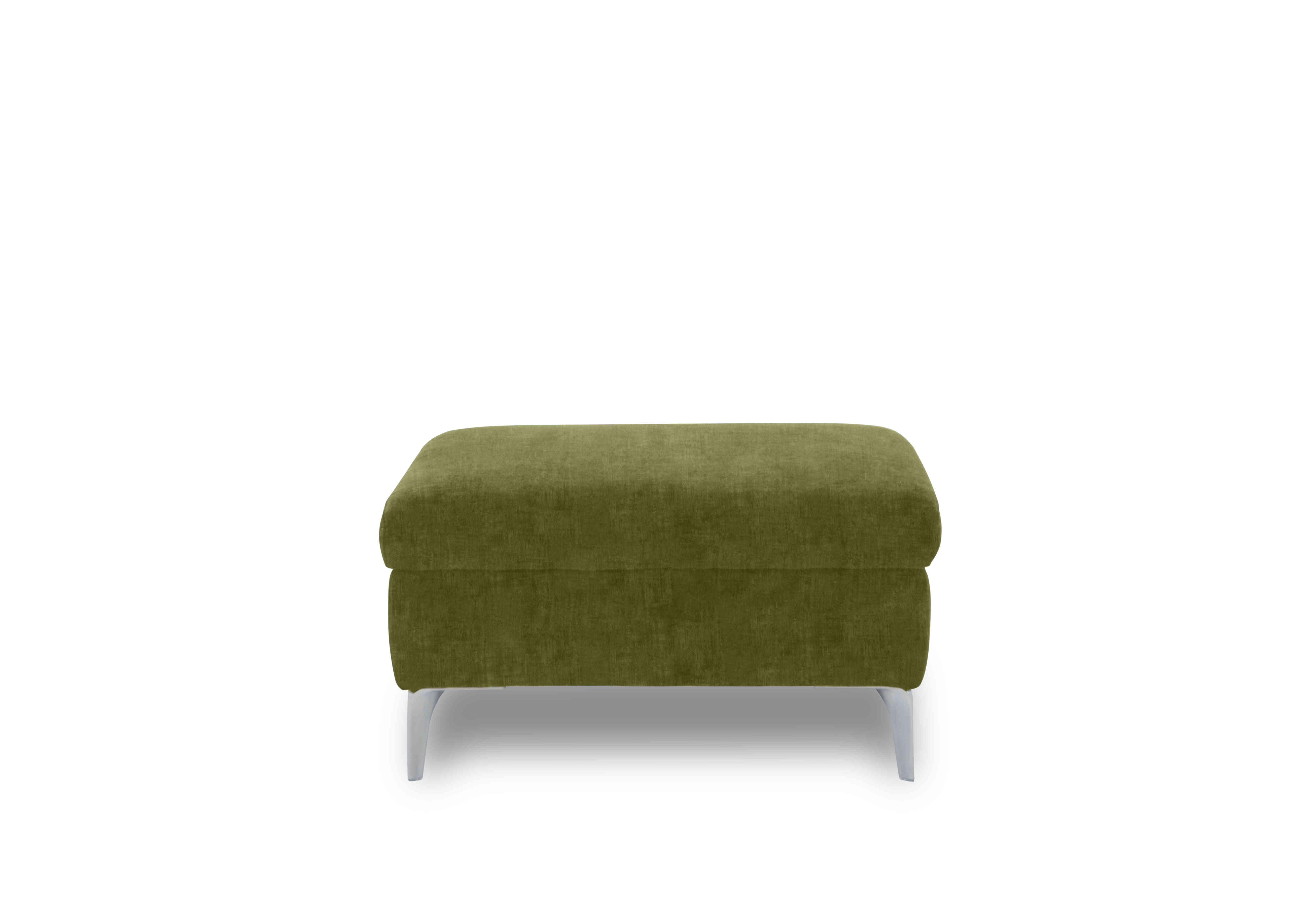 Vino Fabric Storage Footstool in 52003 Olive on Furniture Village