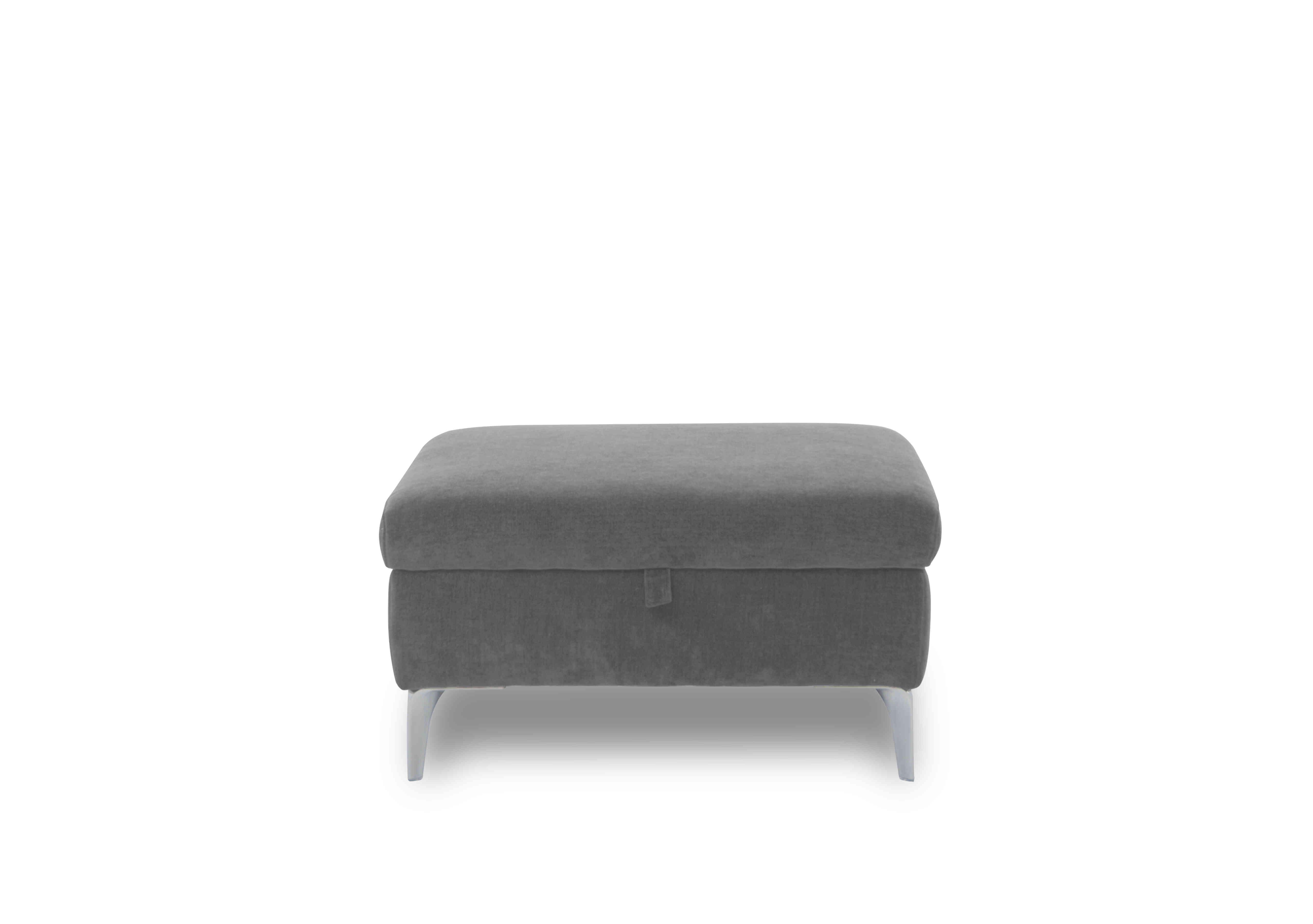 Vino Fabric Storage Footstool in 58003 Charcoal on Furniture Village