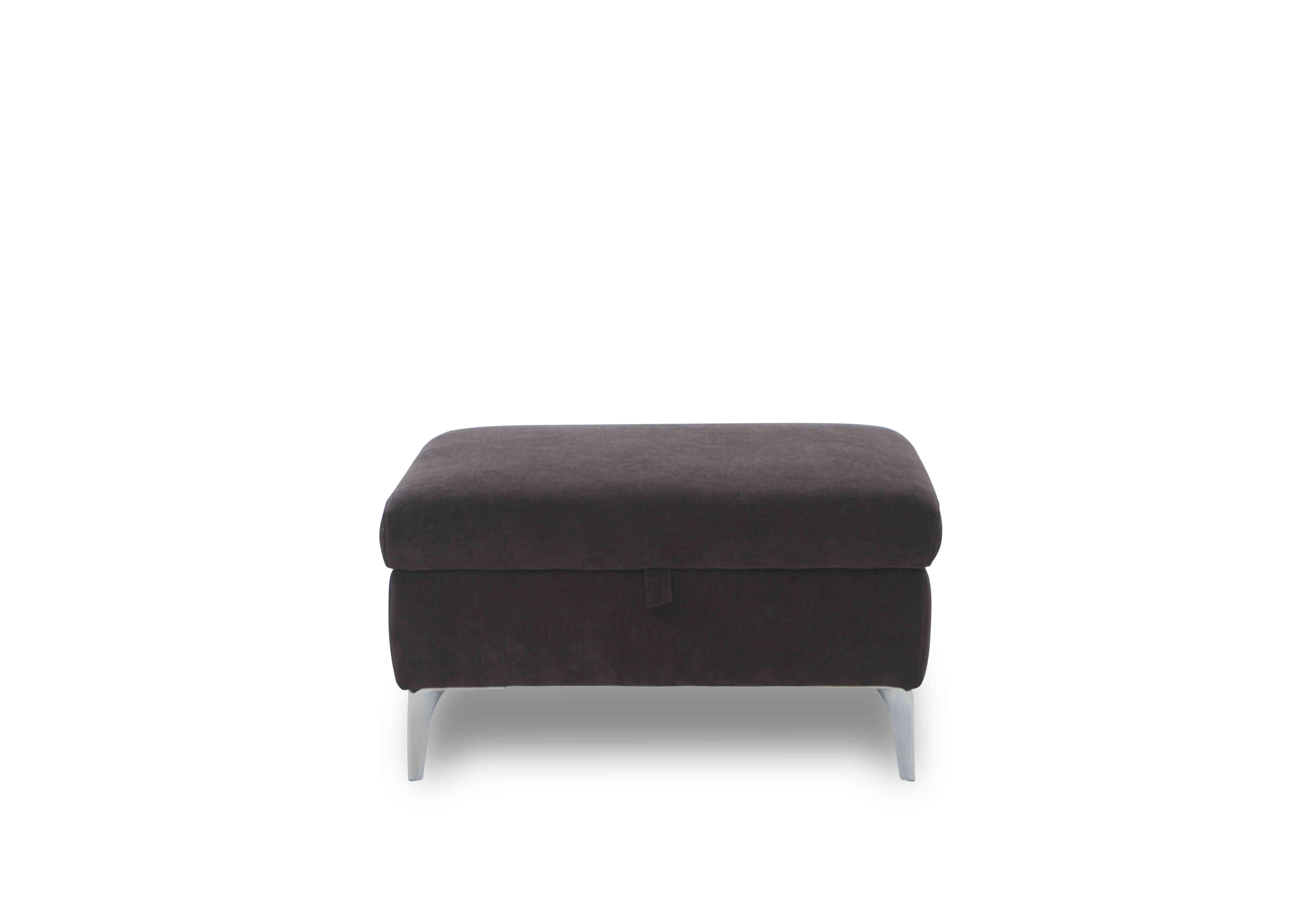 Vino Fabric Storage Footstool in 58007 Manhattan Mushroom on Furniture Village