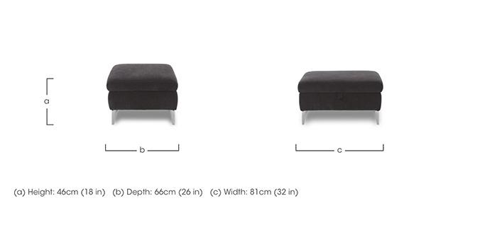 Vino Fabric Storage Footstool in  on Furniture Village