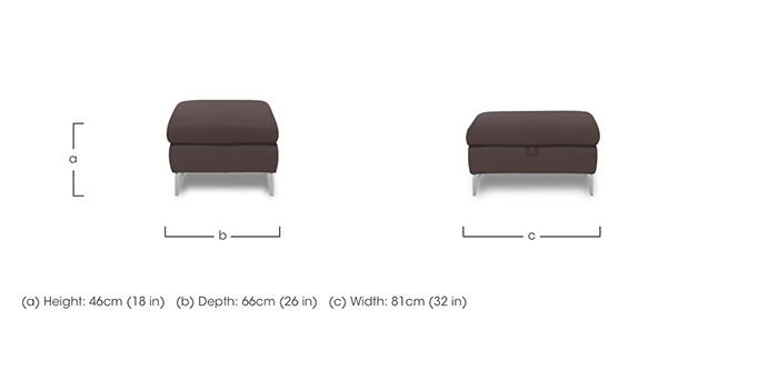 Vino Leather Storage Footstool in  on Furniture Village