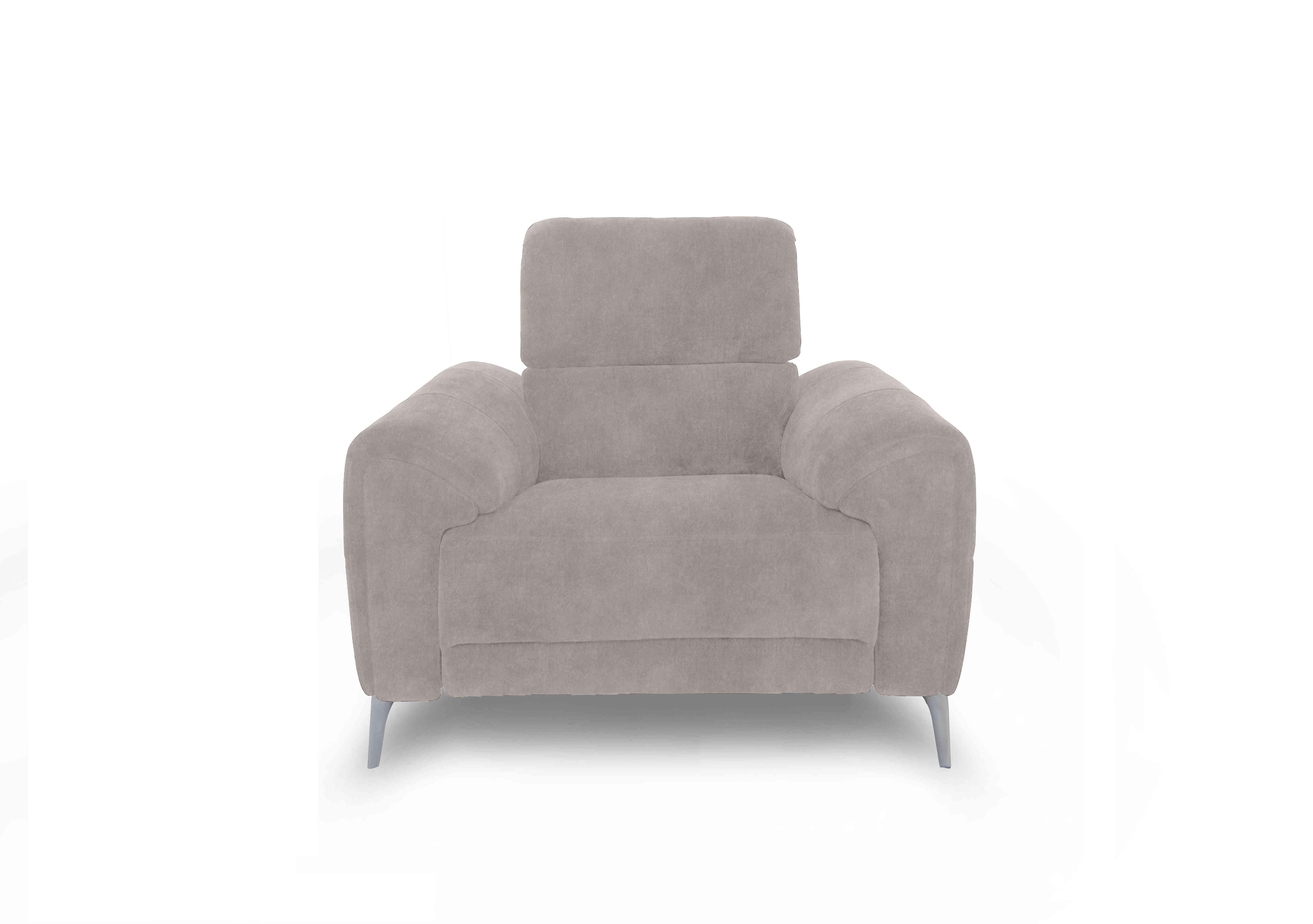 Vino Fabric Power Recliner Chair with Power Headrest and Heated Seat in 43501 Ivory on Furniture Village