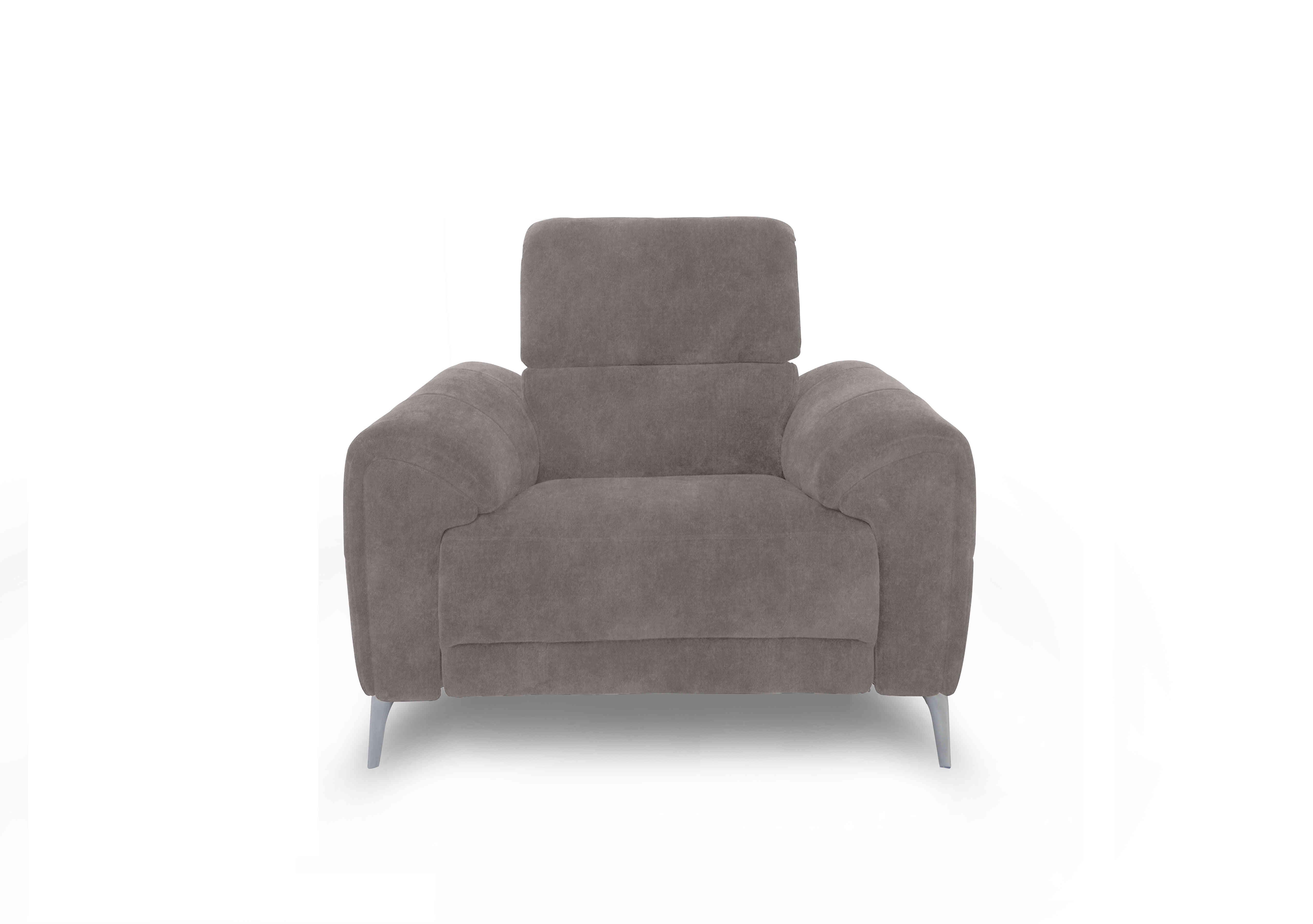 Vino Fabric Power Recliner Chair with Power Headrest and Heated Seat in 43504 Mocha on Furniture Village