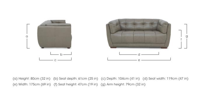 Cartier Leather 2 Seater Sofa in  on Furniture Village