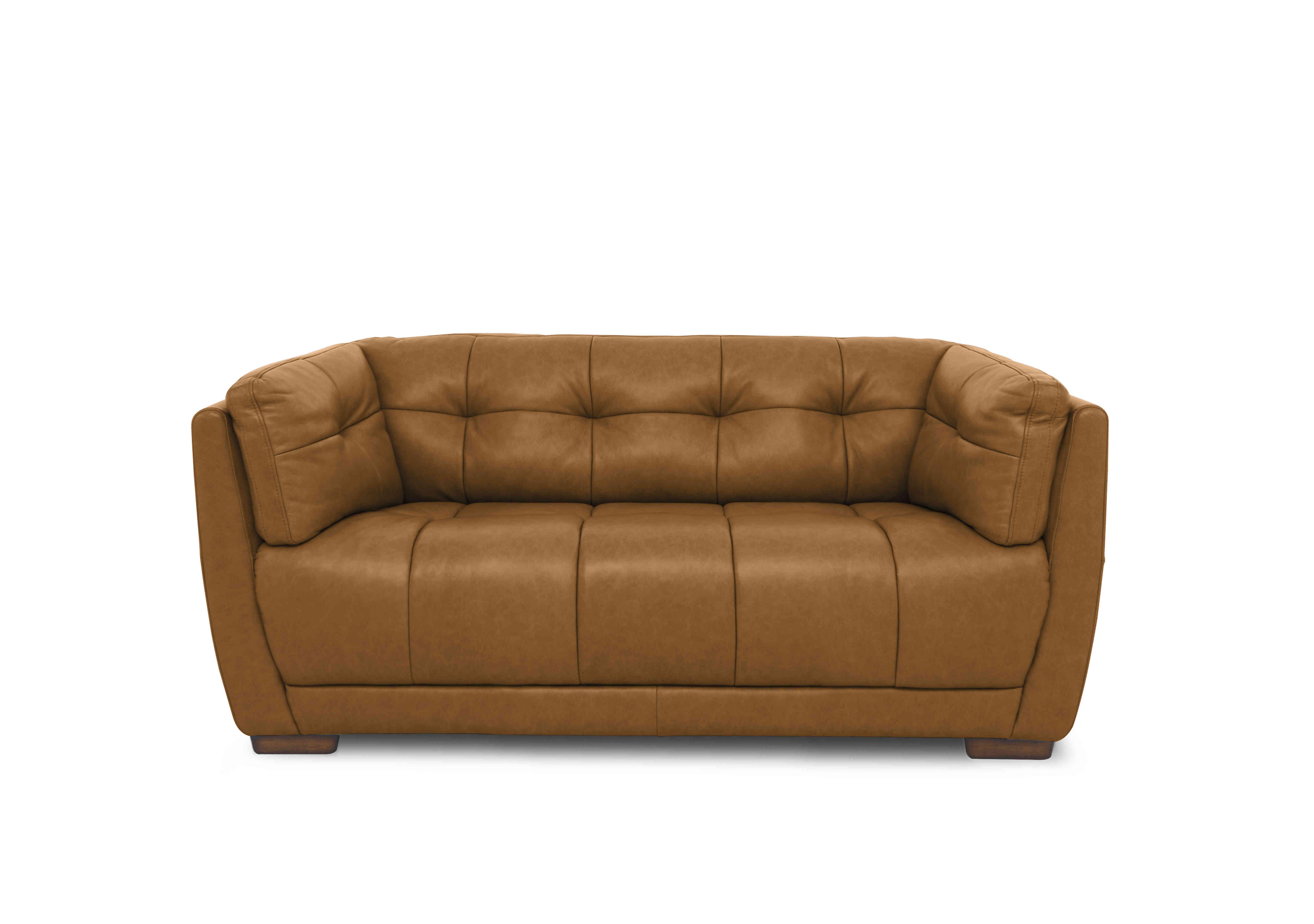 Cartier Leather 2 Seater Sofa in Inca With Wal Ft X3-1957ls on Furniture Village