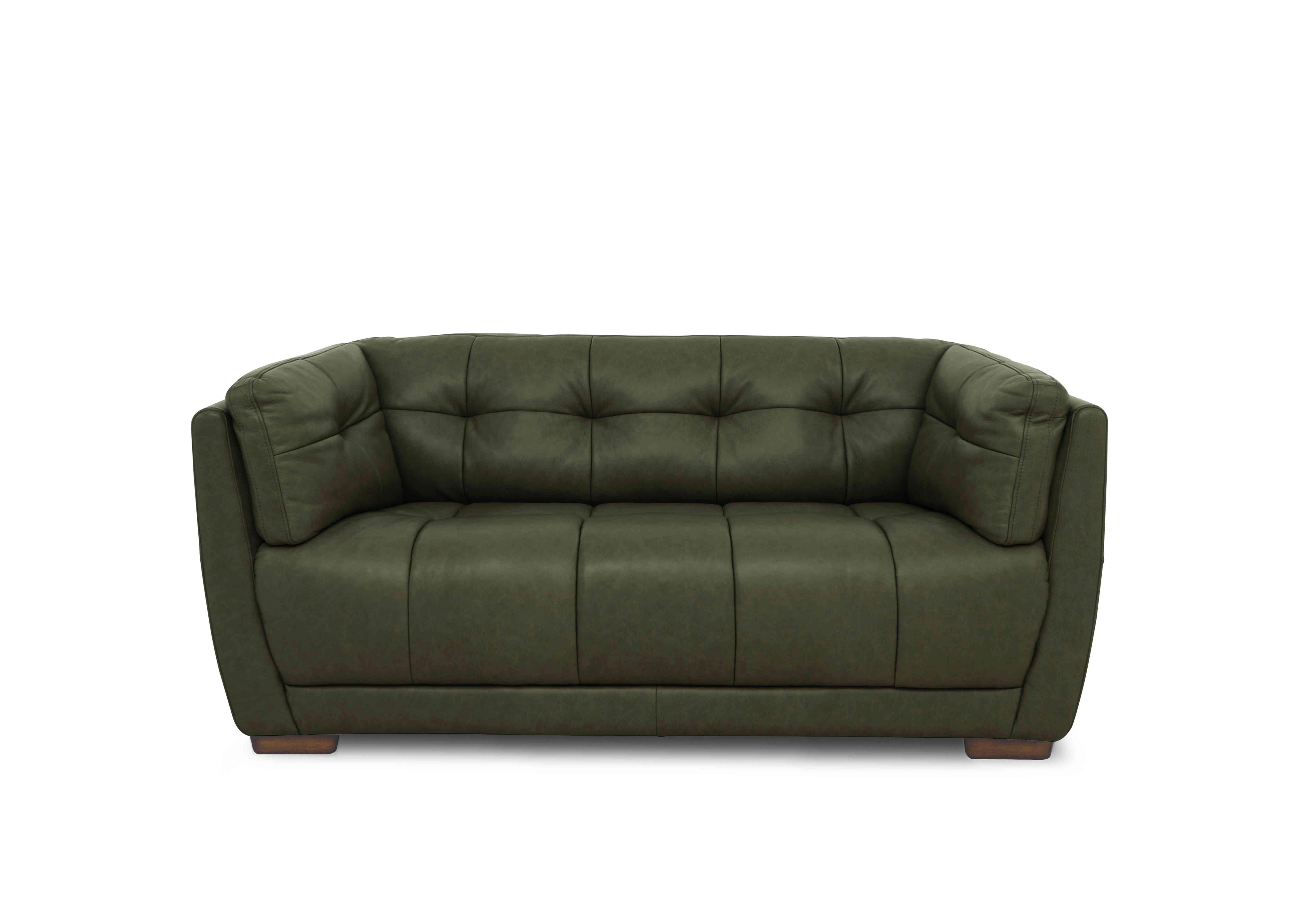 Cartier Leather 2 Seater Sofa in X3-1965ls Emerald Wal Ft on Furniture Village