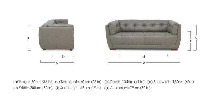 Cartier Leather 3 Seater Sofa in  on Furniture Village
