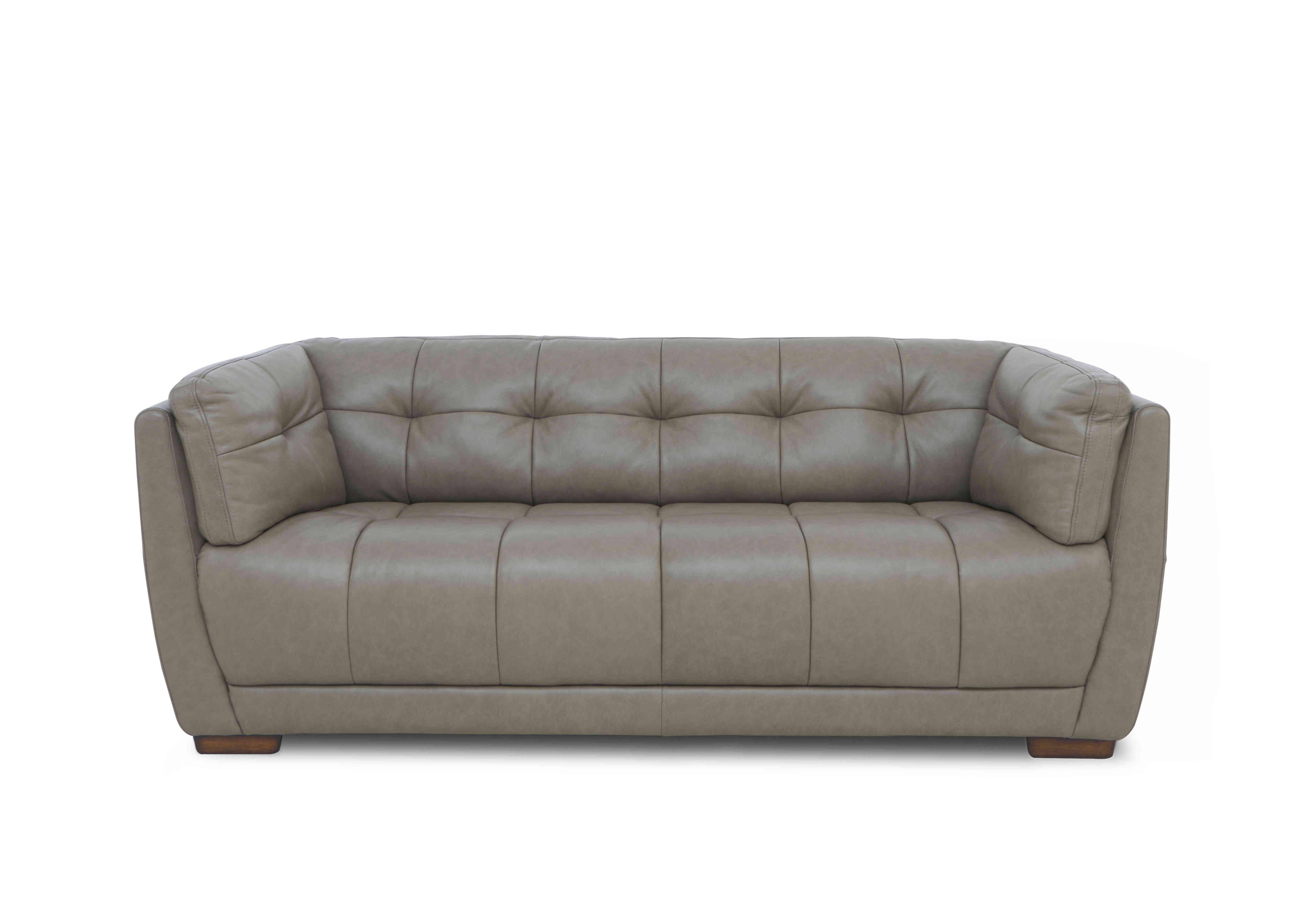 Cartier Leather 3 Seater Sofa in X3-2083ls Urbane Gry Wal Ft on Furniture Village