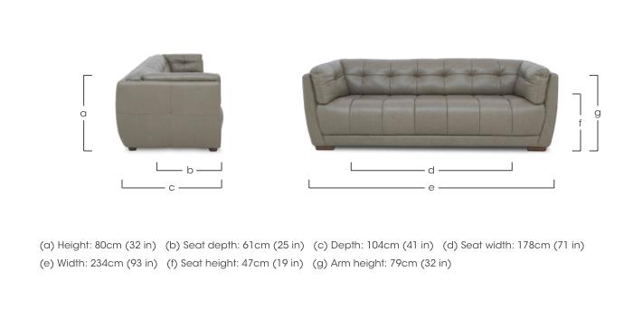 Cartier Leather 4 Seater Sofa in  on Furniture Village