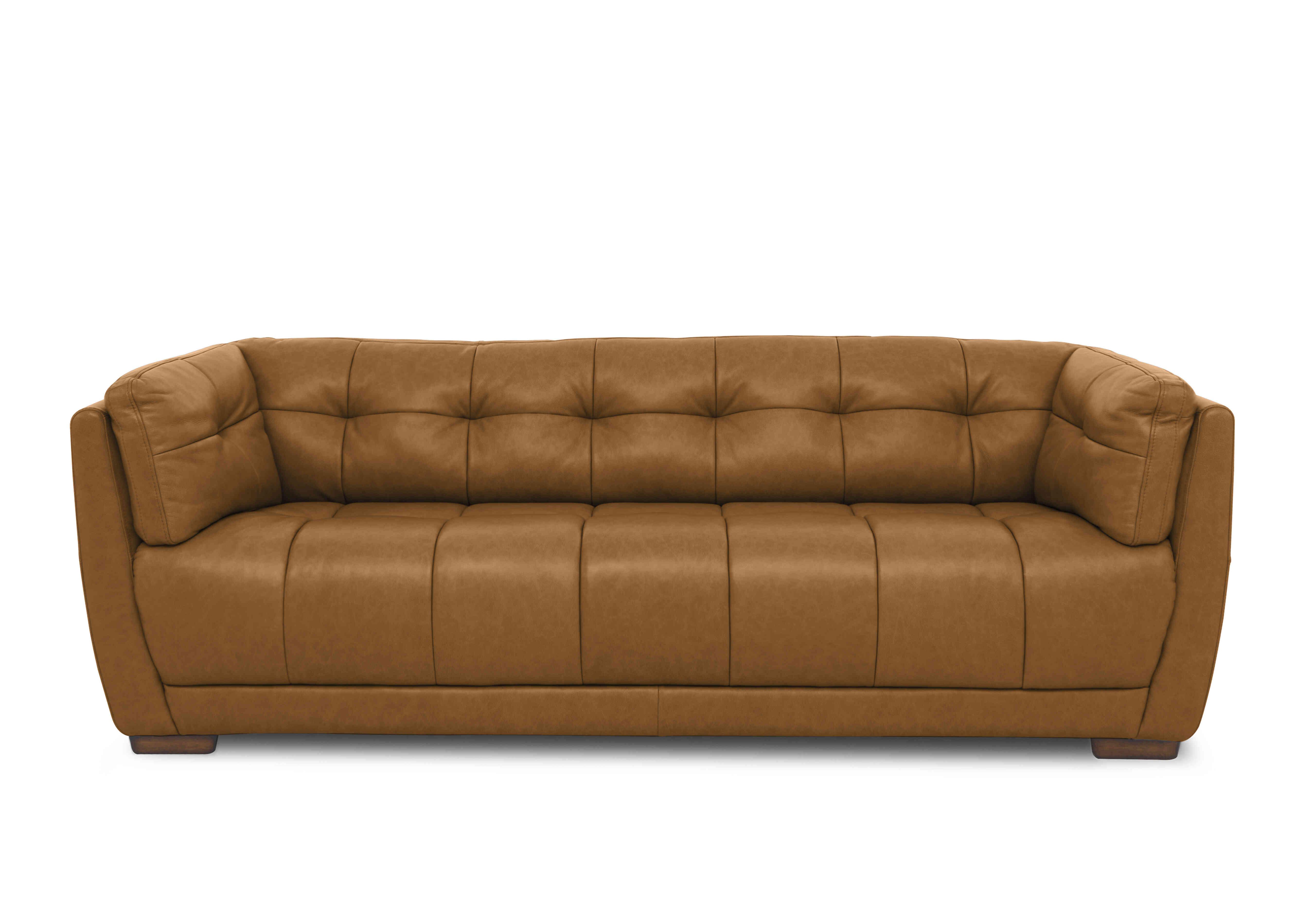Cartier Leather 4 Seater Sofa in Inca With Wal Ft X3-1957ls on Furniture Village