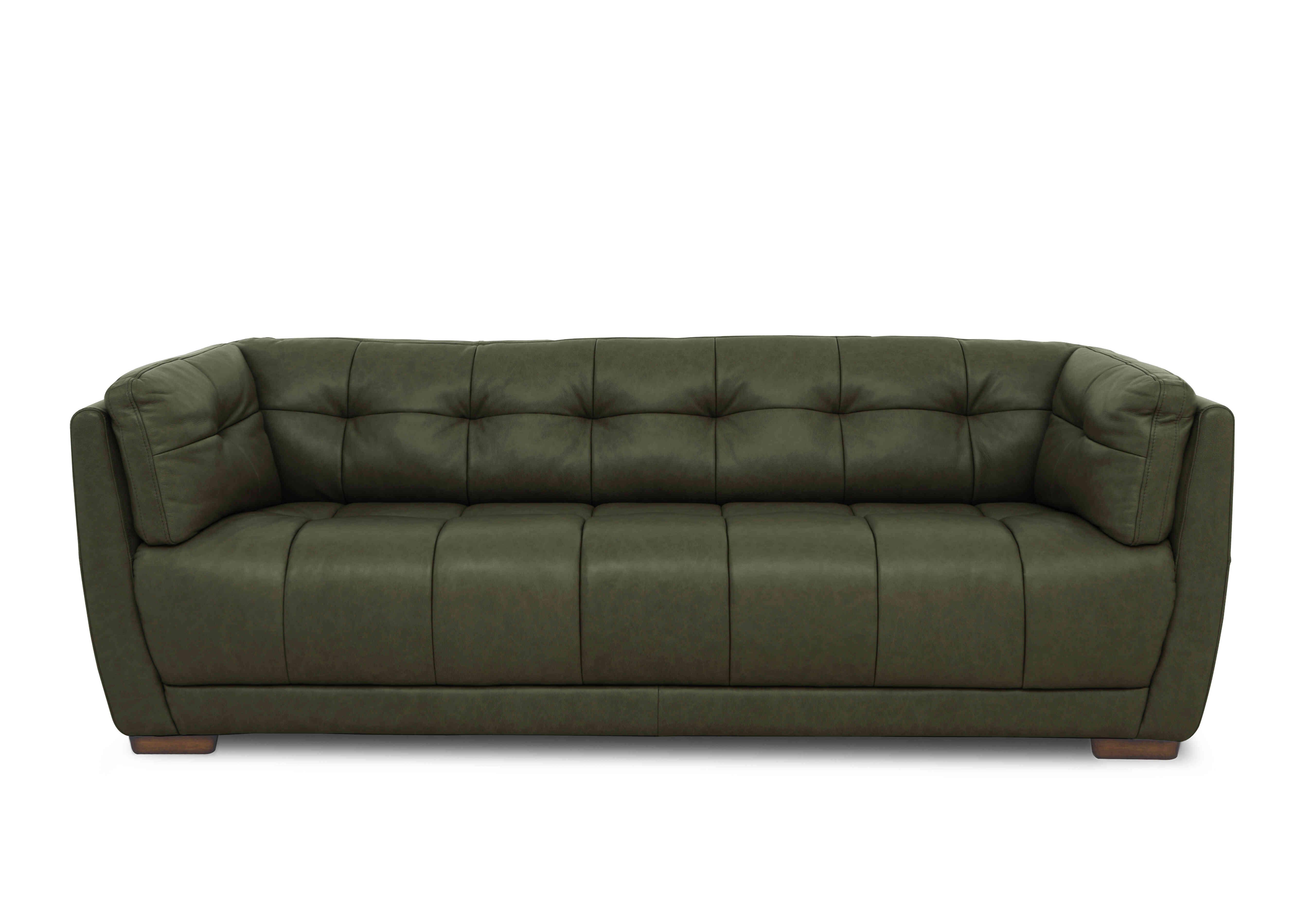 Cartier Leather 4 Seater Sofa in X3-1965ls Emerald Wal Ft on Furniture Village