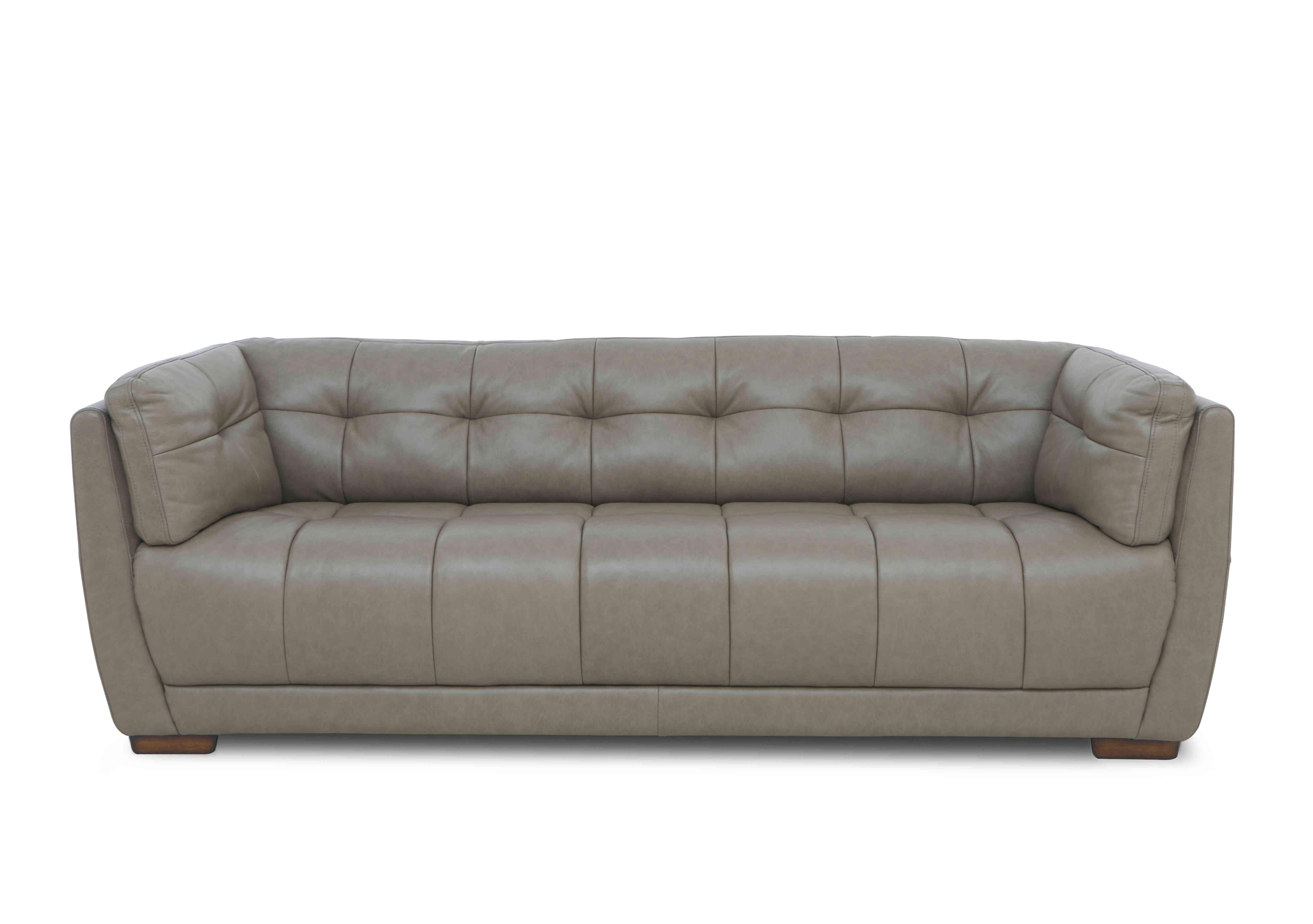 Cartier Leather 4 Seater Sofa in X3-2083ls Urbane Gry Wal Ft on Furniture Village