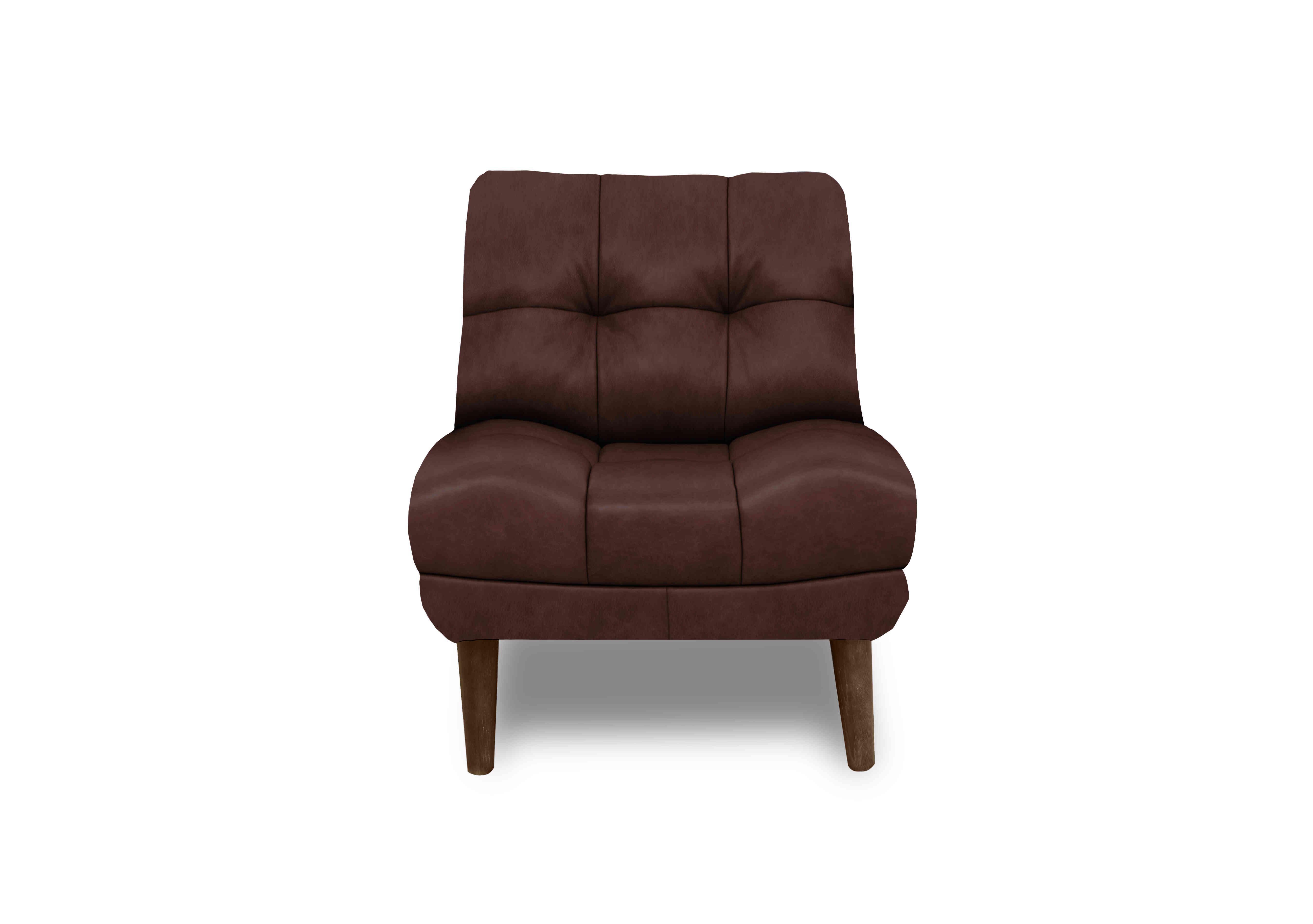 Cartier Leather Accent Chair in X3-1964ls Merlot Wal Ft on Furniture Village