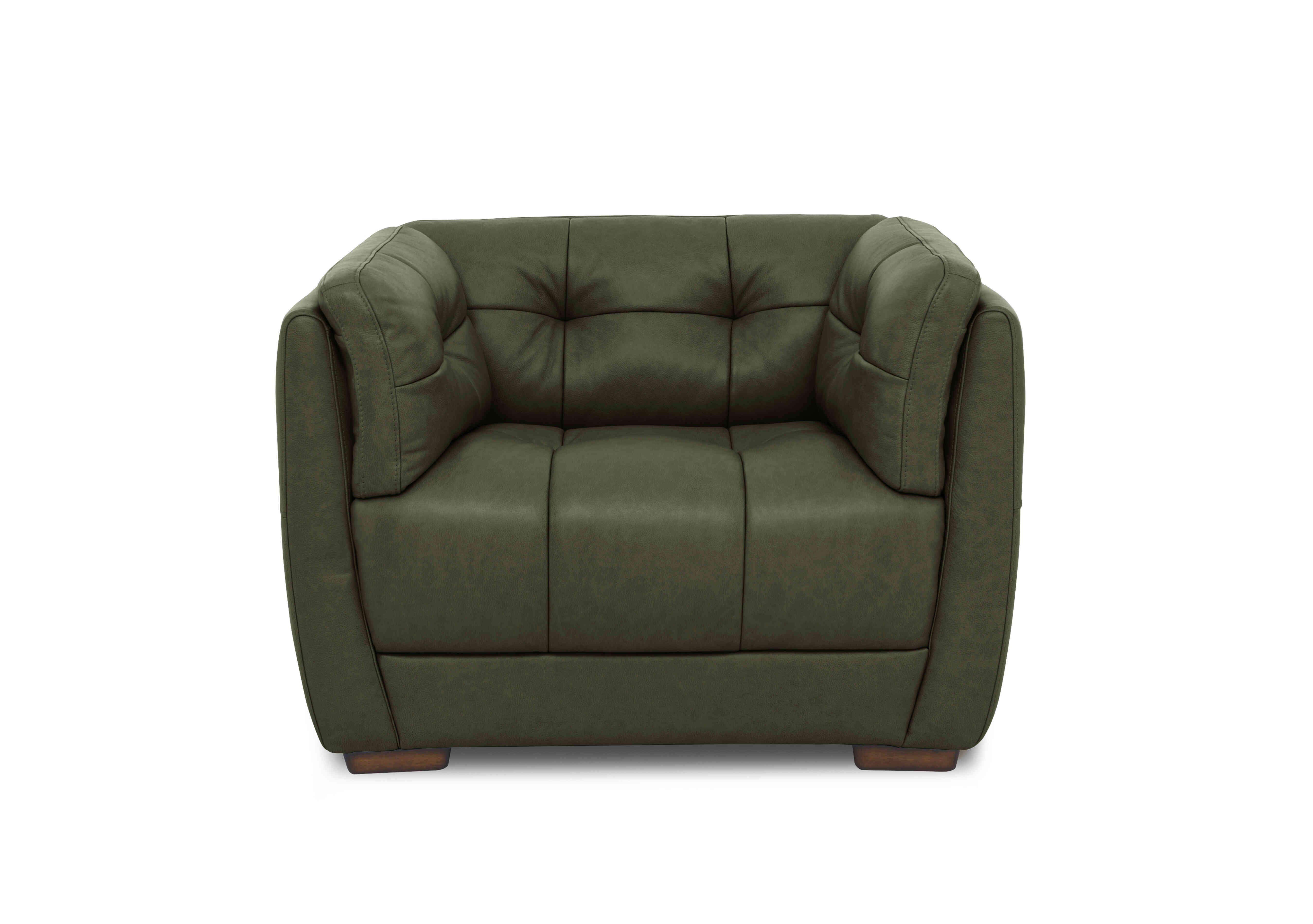 Cartier Leather Snuggler Chair in X3-1965ls Emerald Wal Ft on Furniture Village