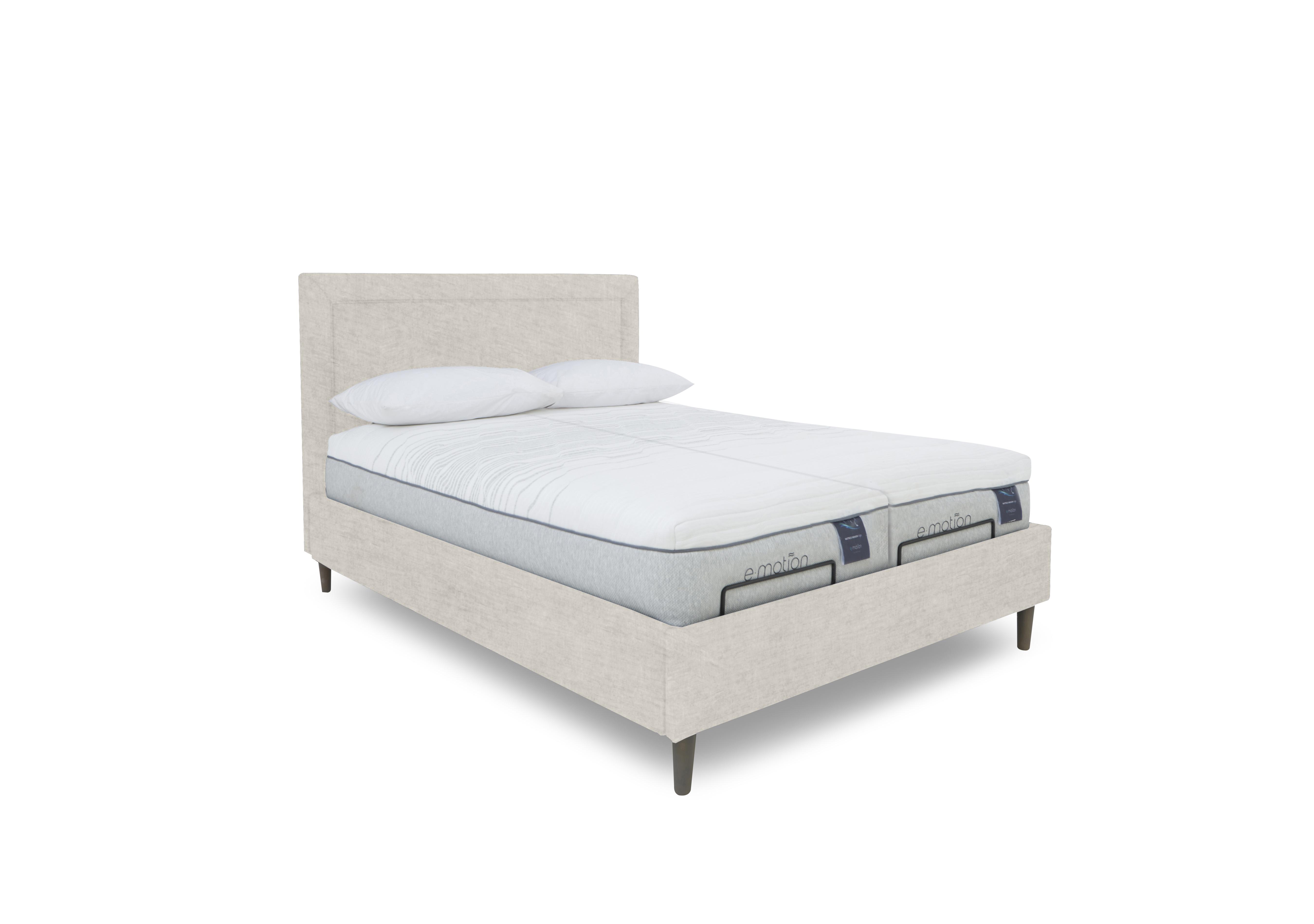 E-Motion Yumi Dual Adjustable Bed Frame in 901 Sandstone Pearl on Furniture Village