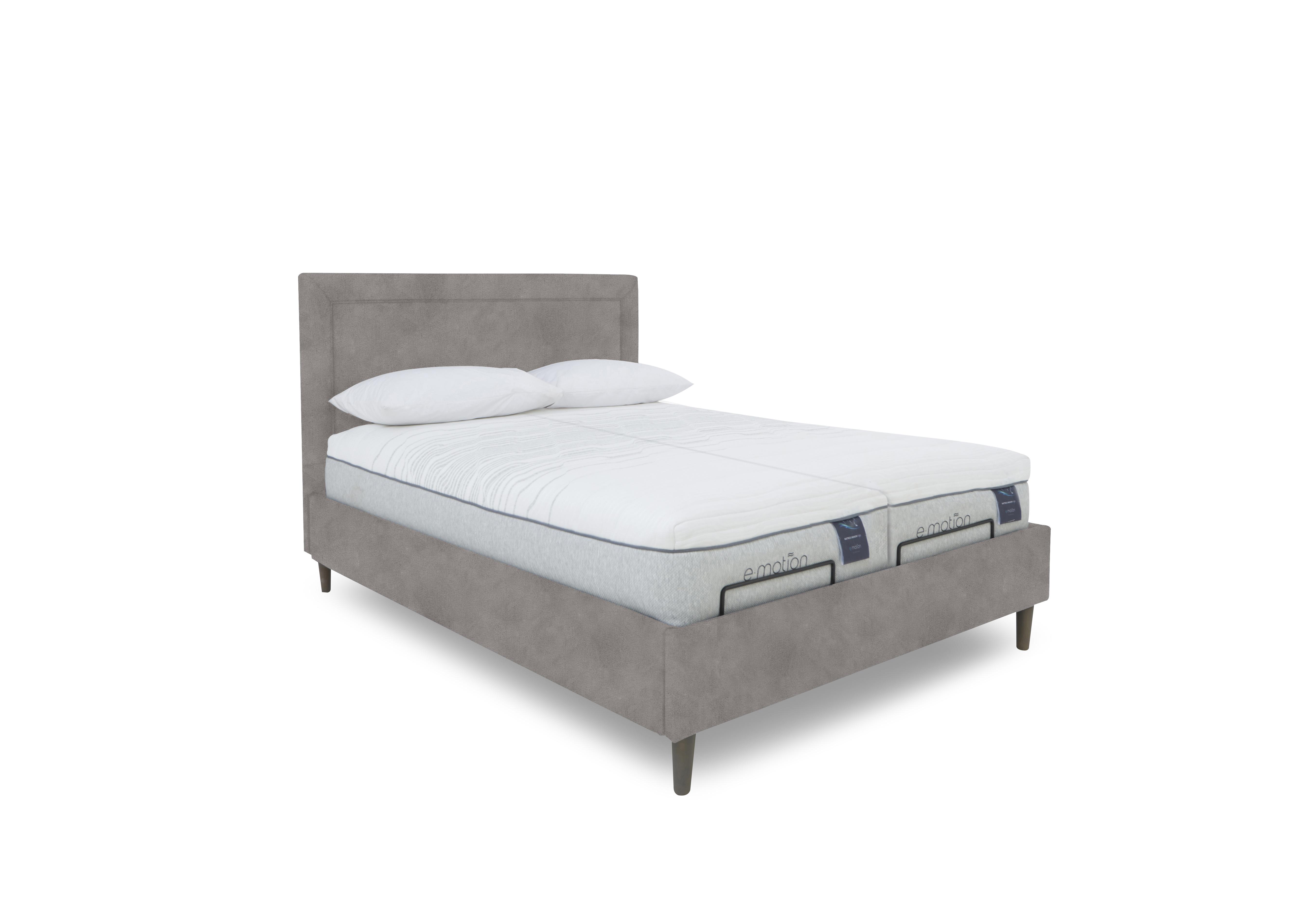 E-Motion Yumi Dual Adjustable Bed Frame in Dapple Oyster on Furniture Village