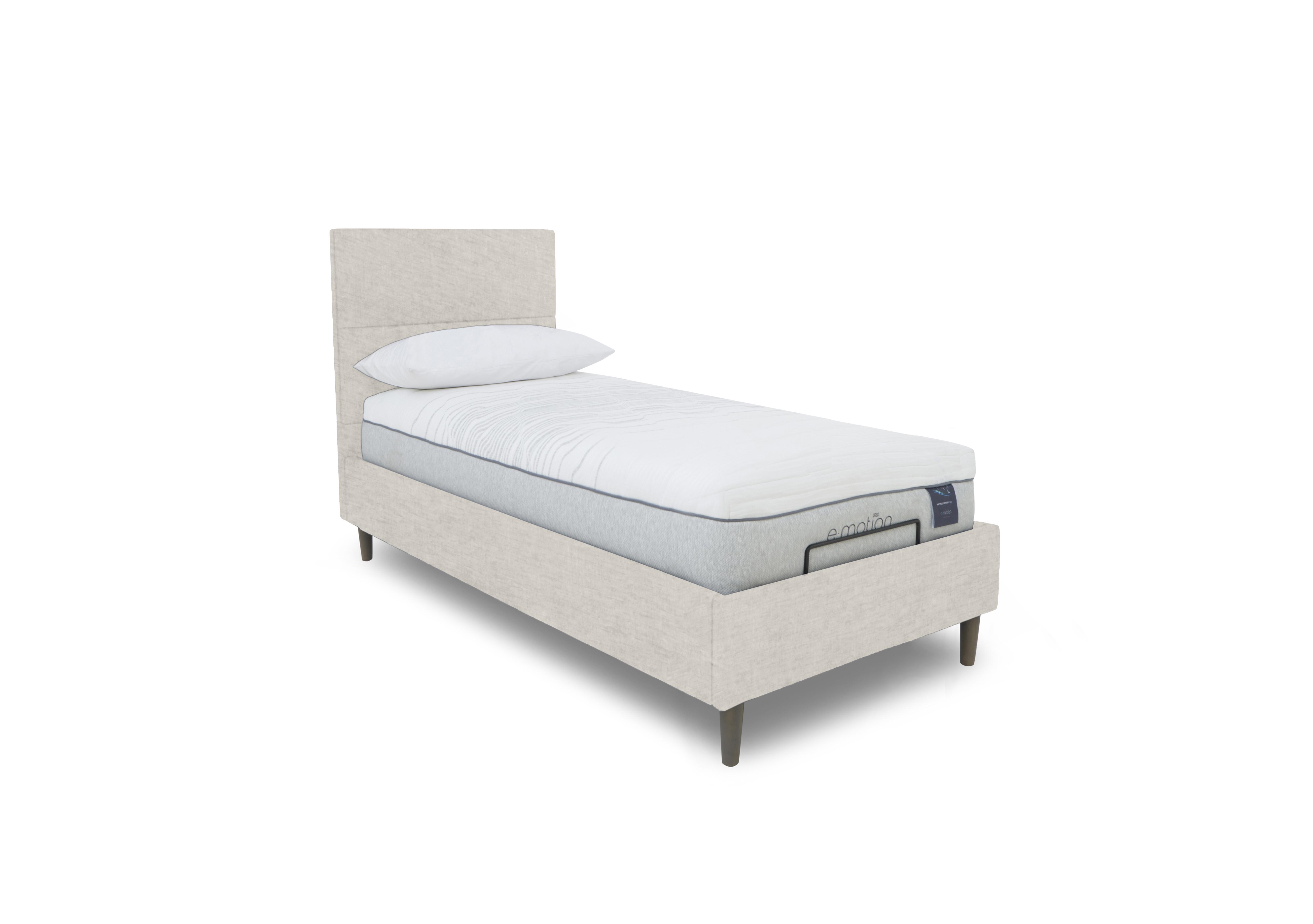 E-Motion Sakura Dual Adjustable Bed Frame with Massage Function in 901 Sandstone Pearl on Furniture Village