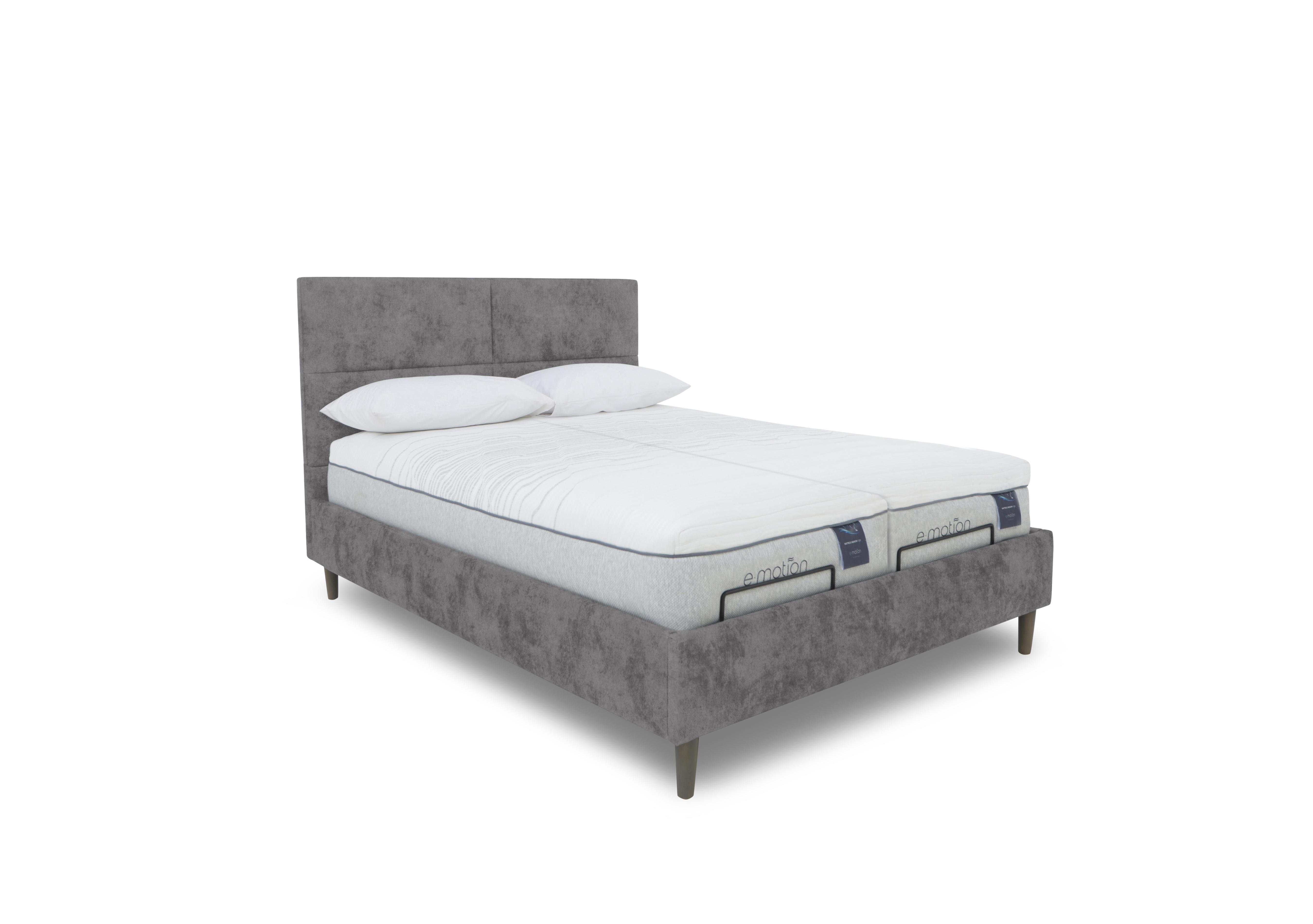 E-Motion Sakura Dual Adjustable Bed Frame with Massage Function in Daytona Pebble on Furniture Village