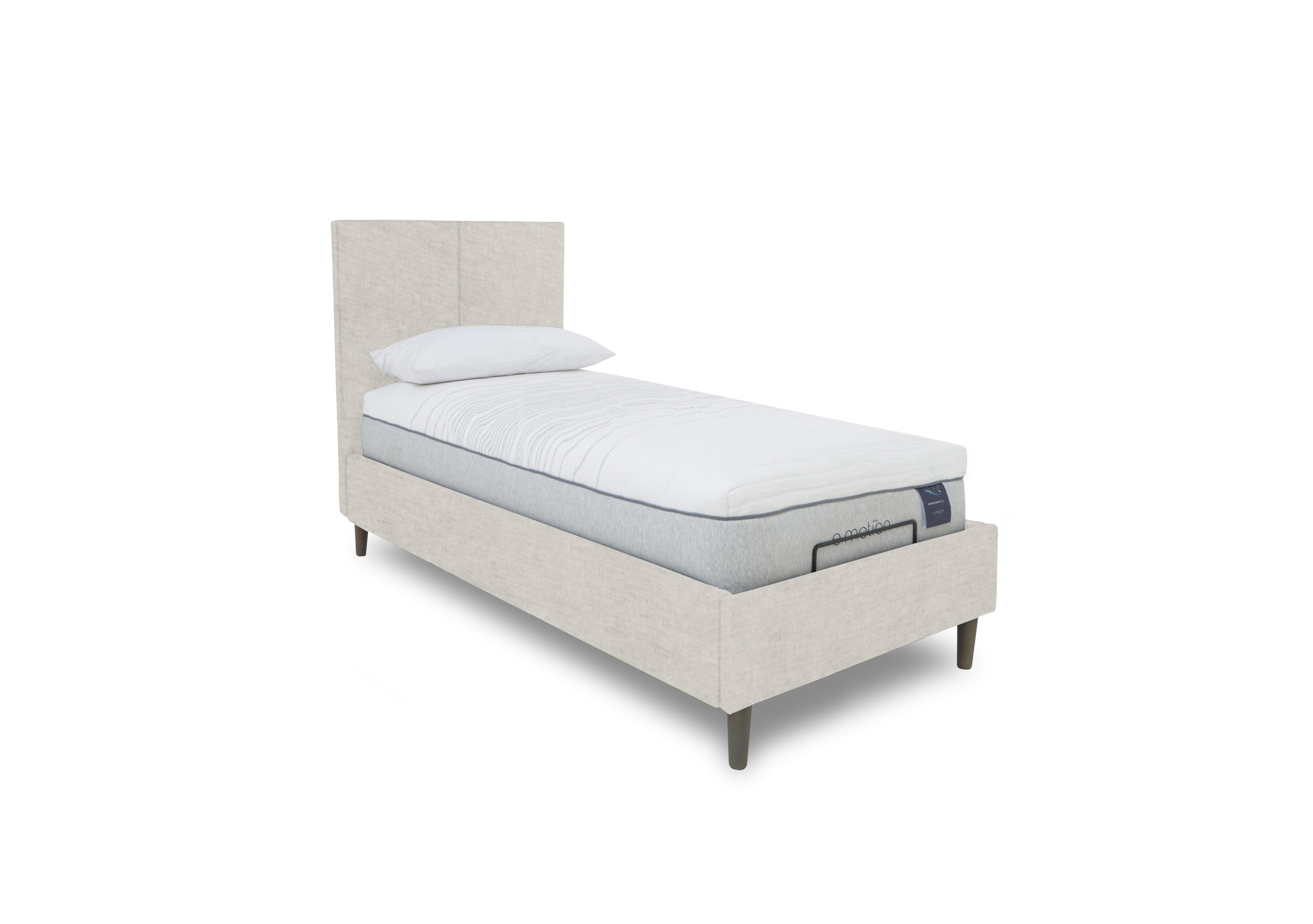 E-Motion Aiko Dual Adjustable Bed Frame with Massage Function in 901 Sandstone Pearl on Furniture Village