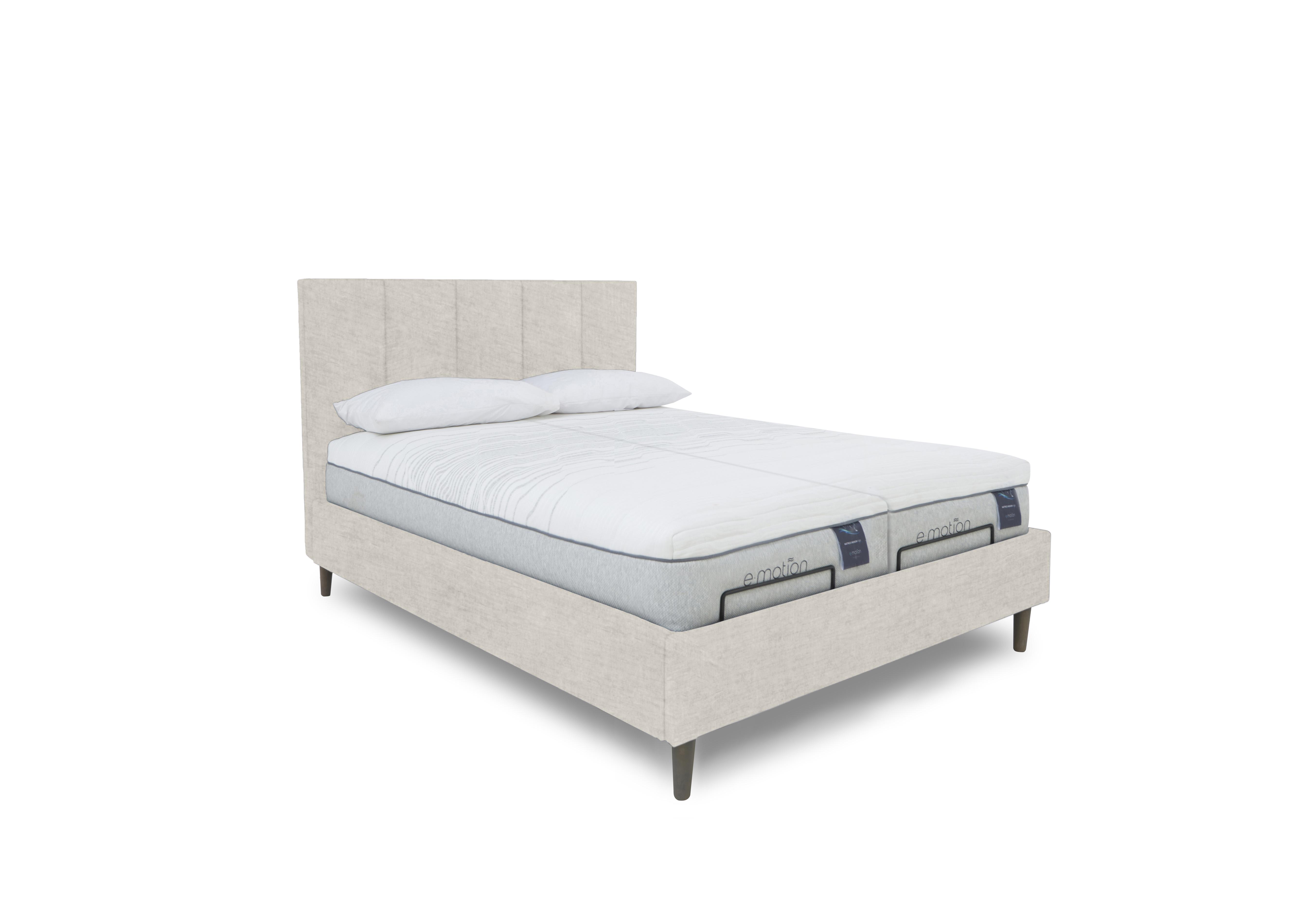 E-Motion Aiko Dual Adjustable Bed Frame with Massage Function in 901 Sandstone Pearl on Furniture Village