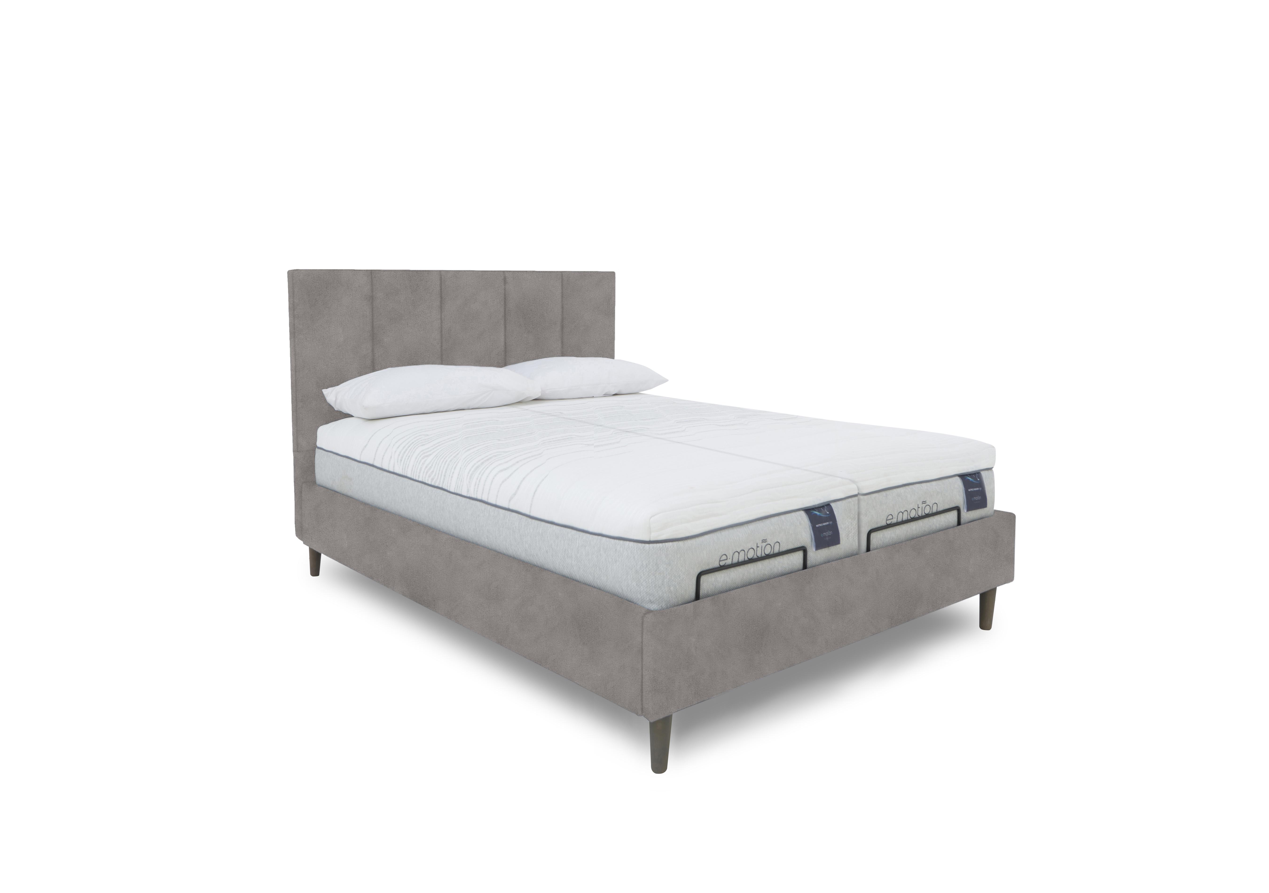 E-Motion Aiko Dual Adjustable Bed Frame with Massage Function in Dapple Oyster on Furniture Village