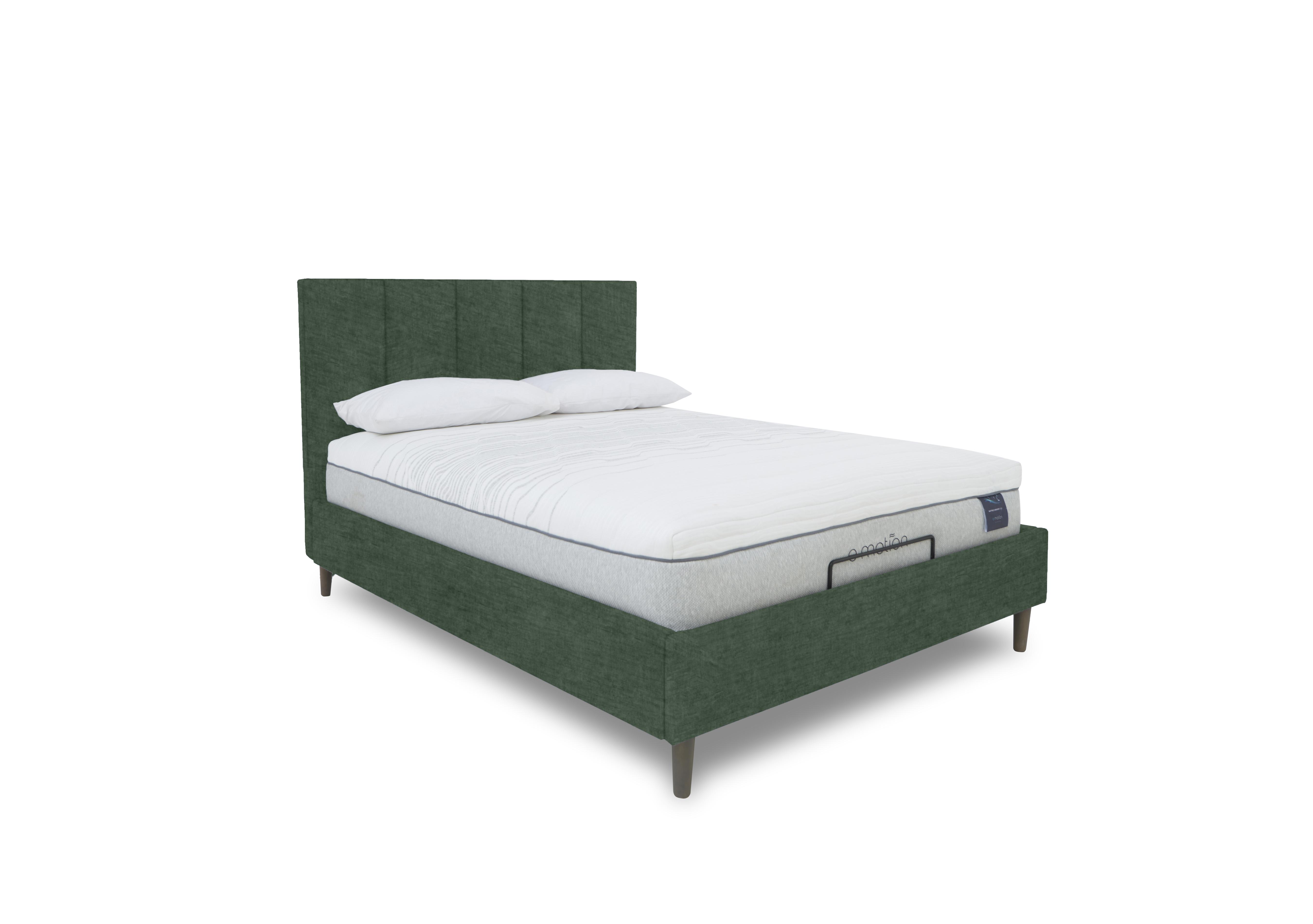 E-Motion Aiko Adjustable Bed Frame in 502 Tormaline Green on Furniture Village