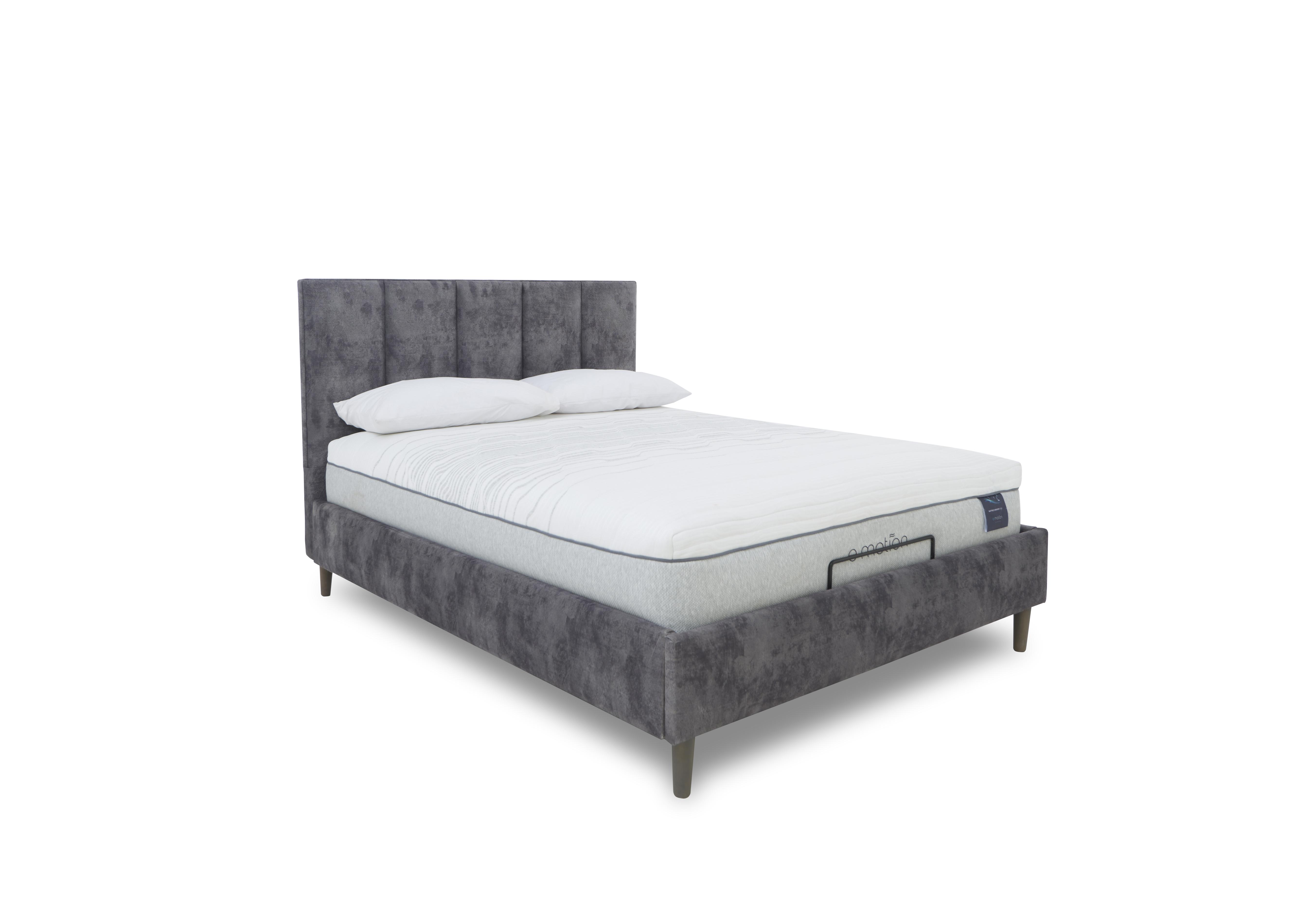 E-Motion Aiko Adjustable Bed Frame in Daytona  Grey on Furniture Village