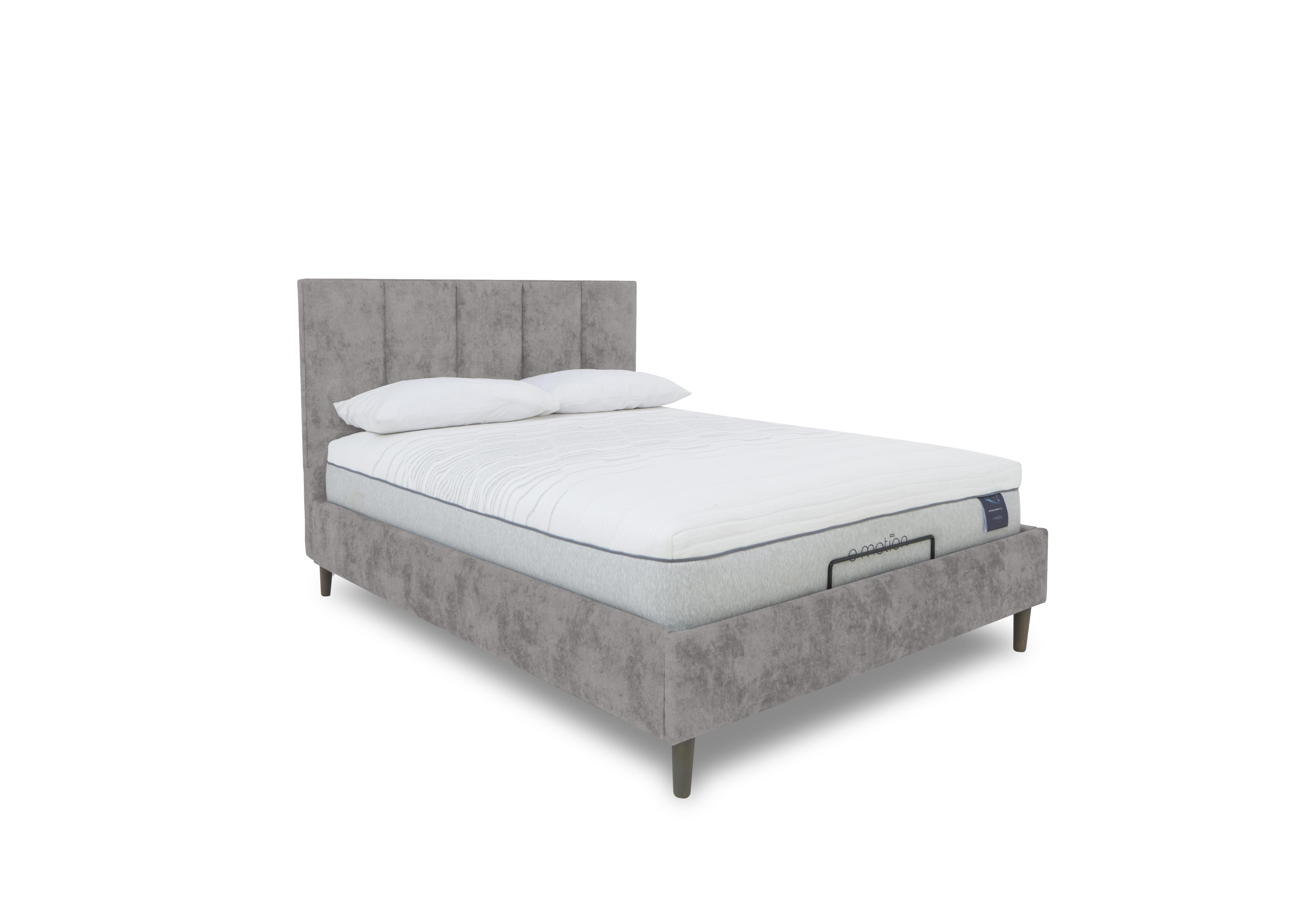 E-Motion Aiko Adjustable Bed Frame in Daytona Silver on Furniture Village