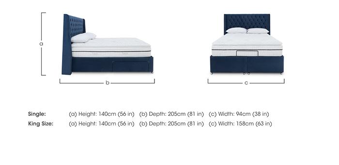 E-Motion Zen Adjustable Divan Base with Headboard in  on Furniture Village