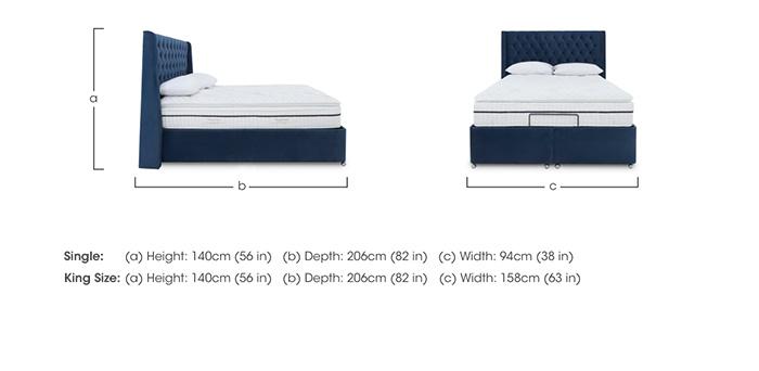 E-Motion Zen Adjustable Ottoman Divan Base with Headboard in  on Furniture Village