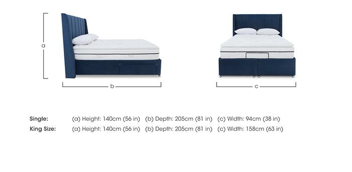 E-Motion Akira Adjustable Divan Base with Headboard in  on Furniture Village