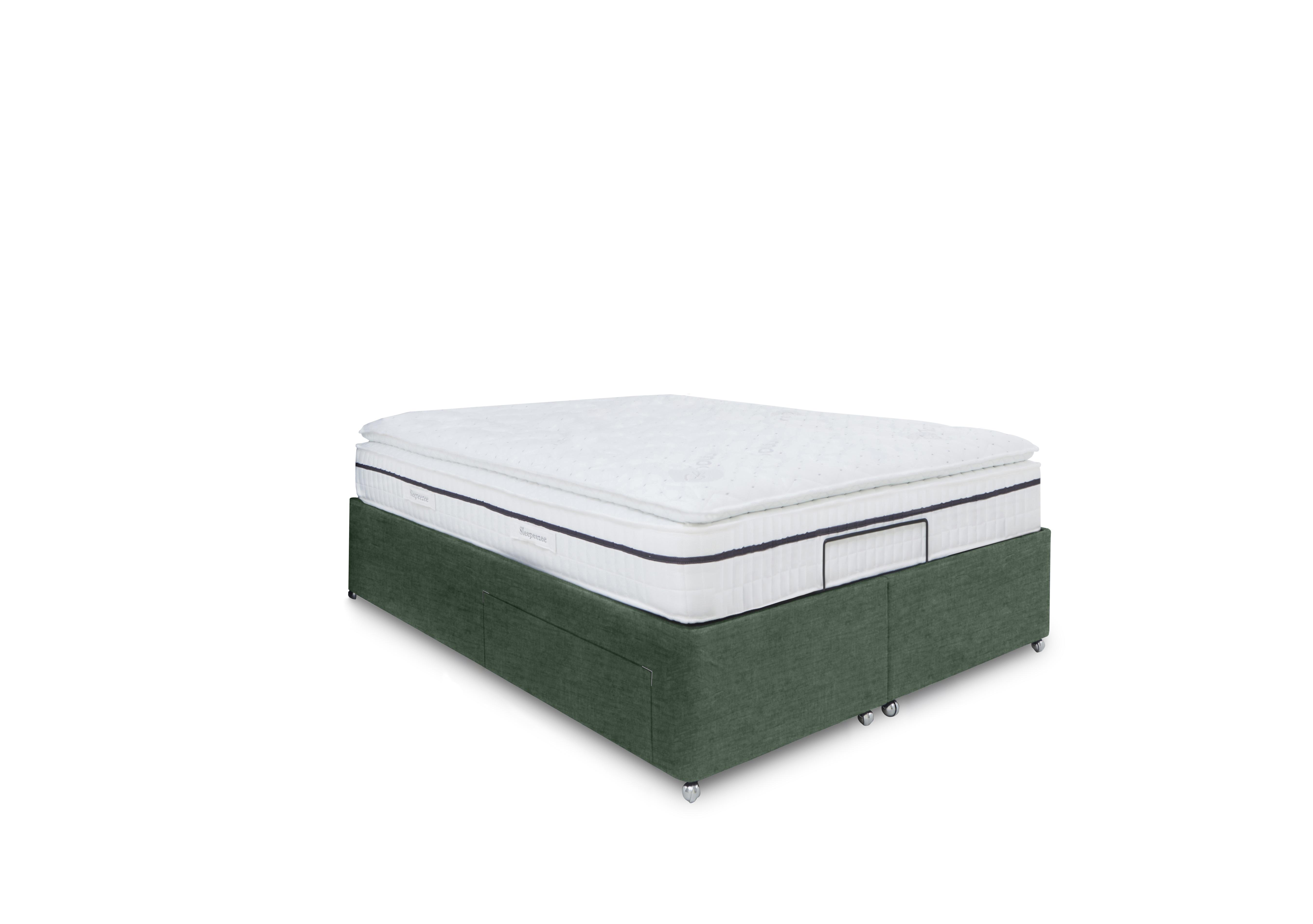 E-Motion Adjustable Divan Base in 502 Tormaline Green on Furniture Village