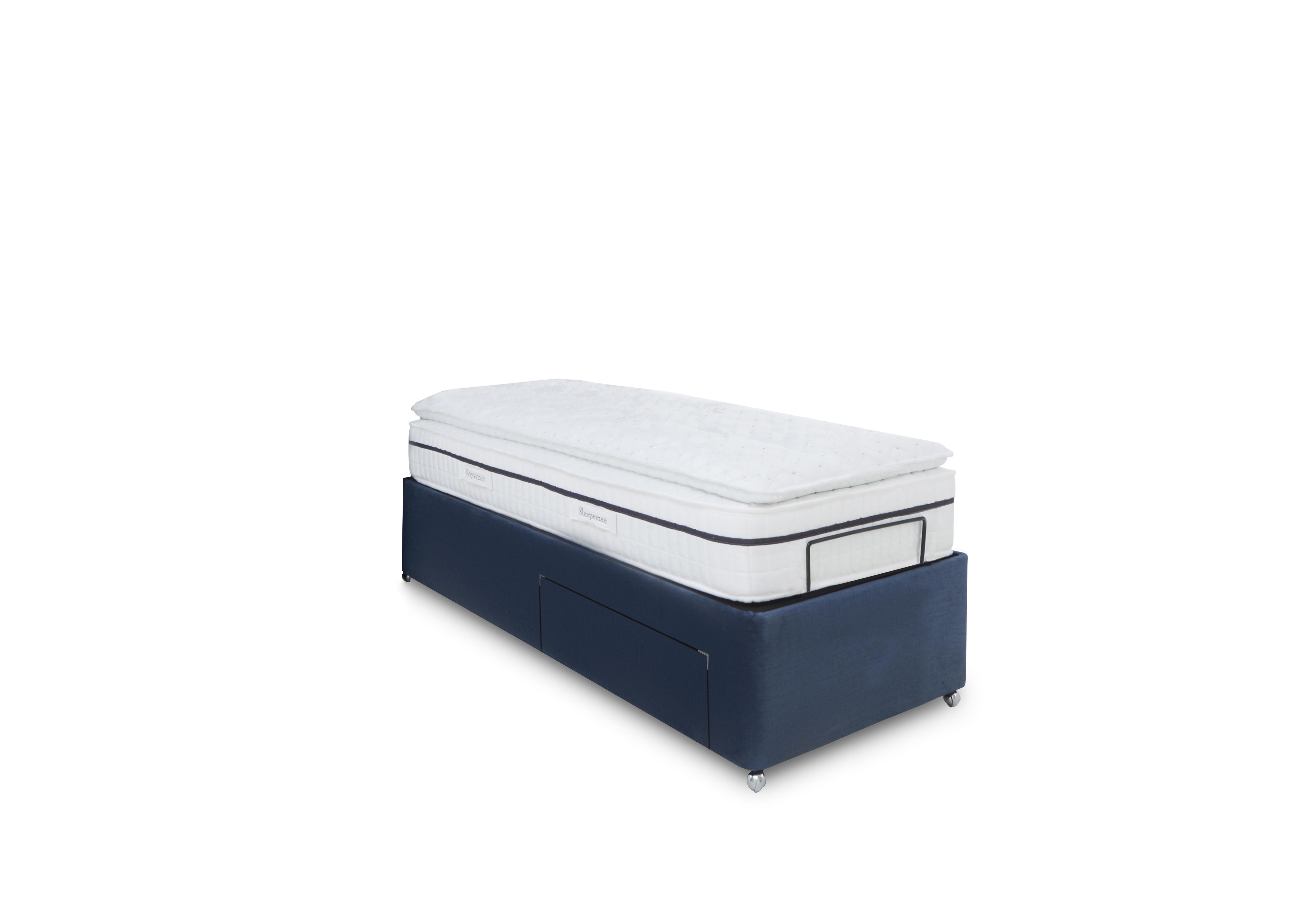 E-Motion Dual Adjustable Divan Base with Massage Function in 600 Granite Blue on Furniture Village