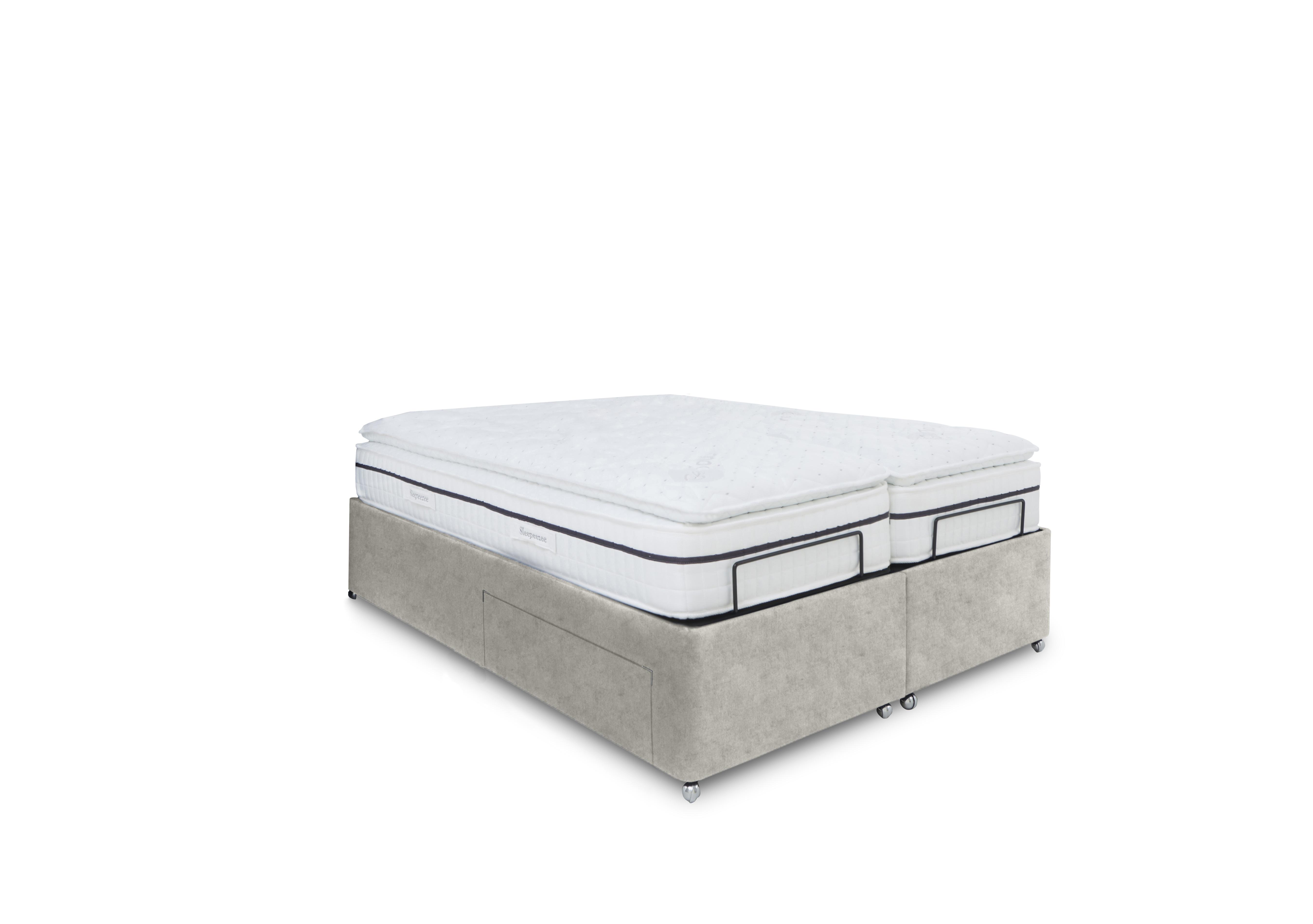 E-Motion Dual Adjustable Divan Base with Massage Function in Daytona Stone on Furniture Village