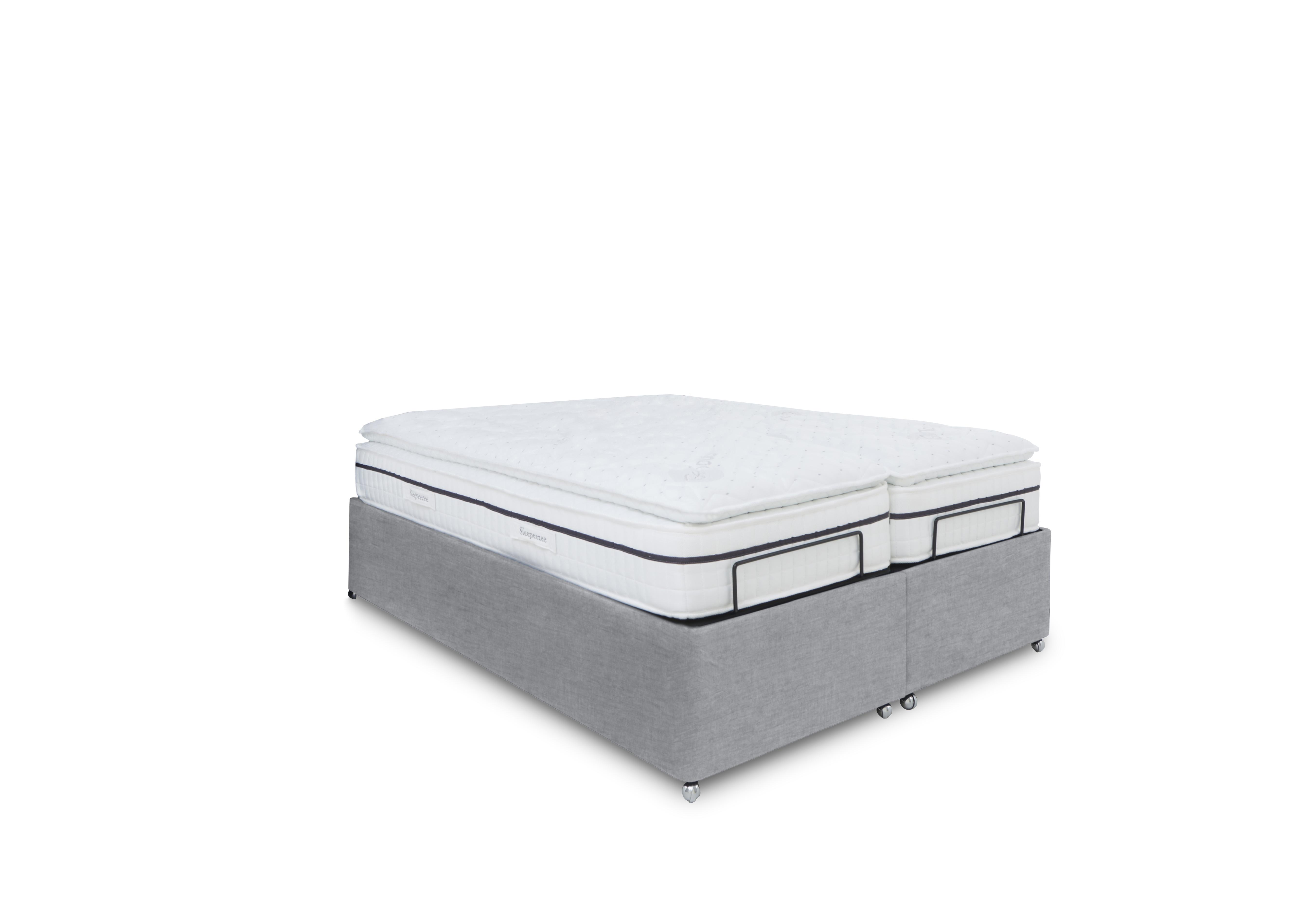 E-Motion Dual Adjustable Ottoman Divan Base with Massage Function in 806 Simply Zinc on Furniture Village