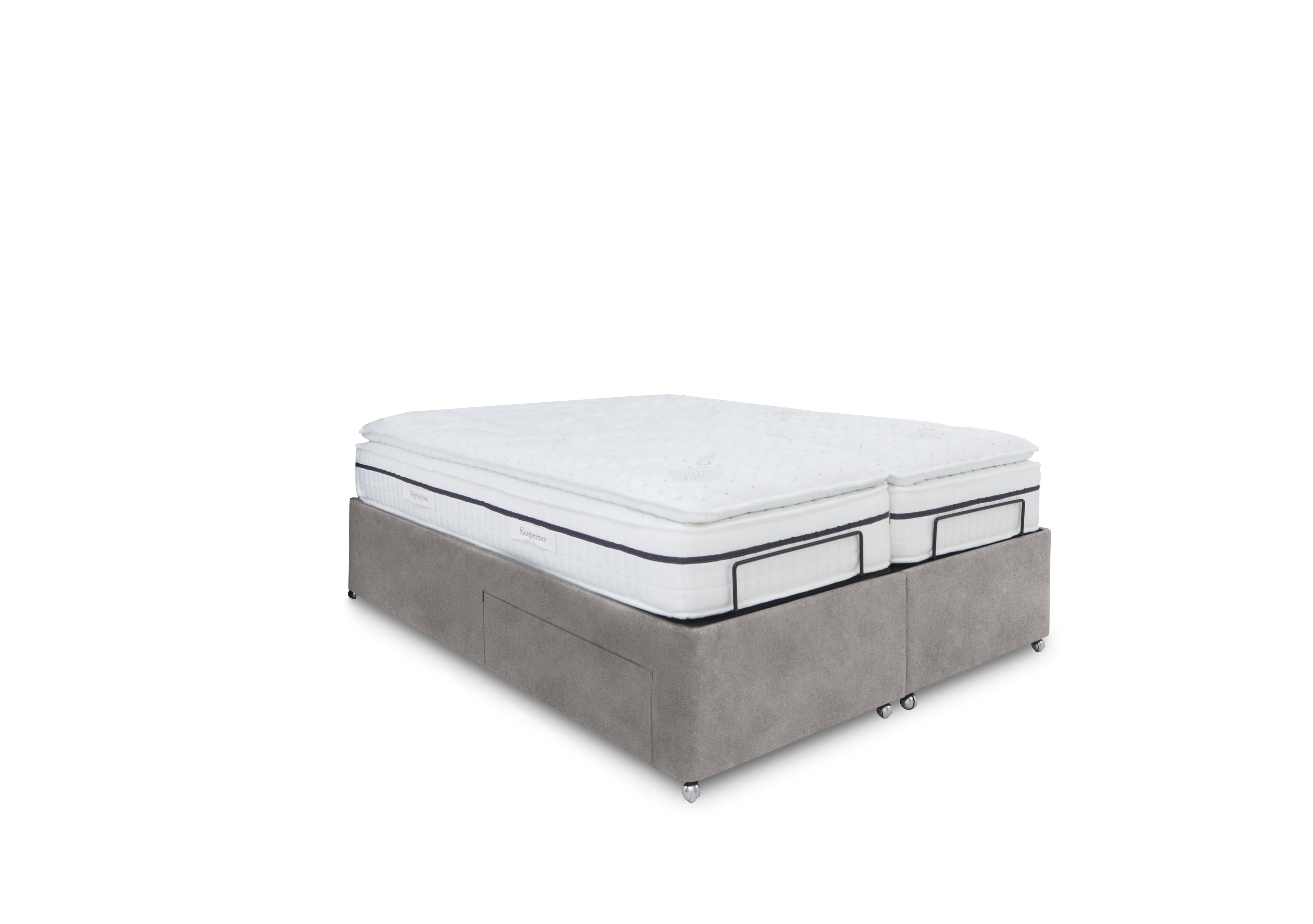 E-Motion Dual Adjustable Divan Base in Dapple Oyster on Furniture Village
