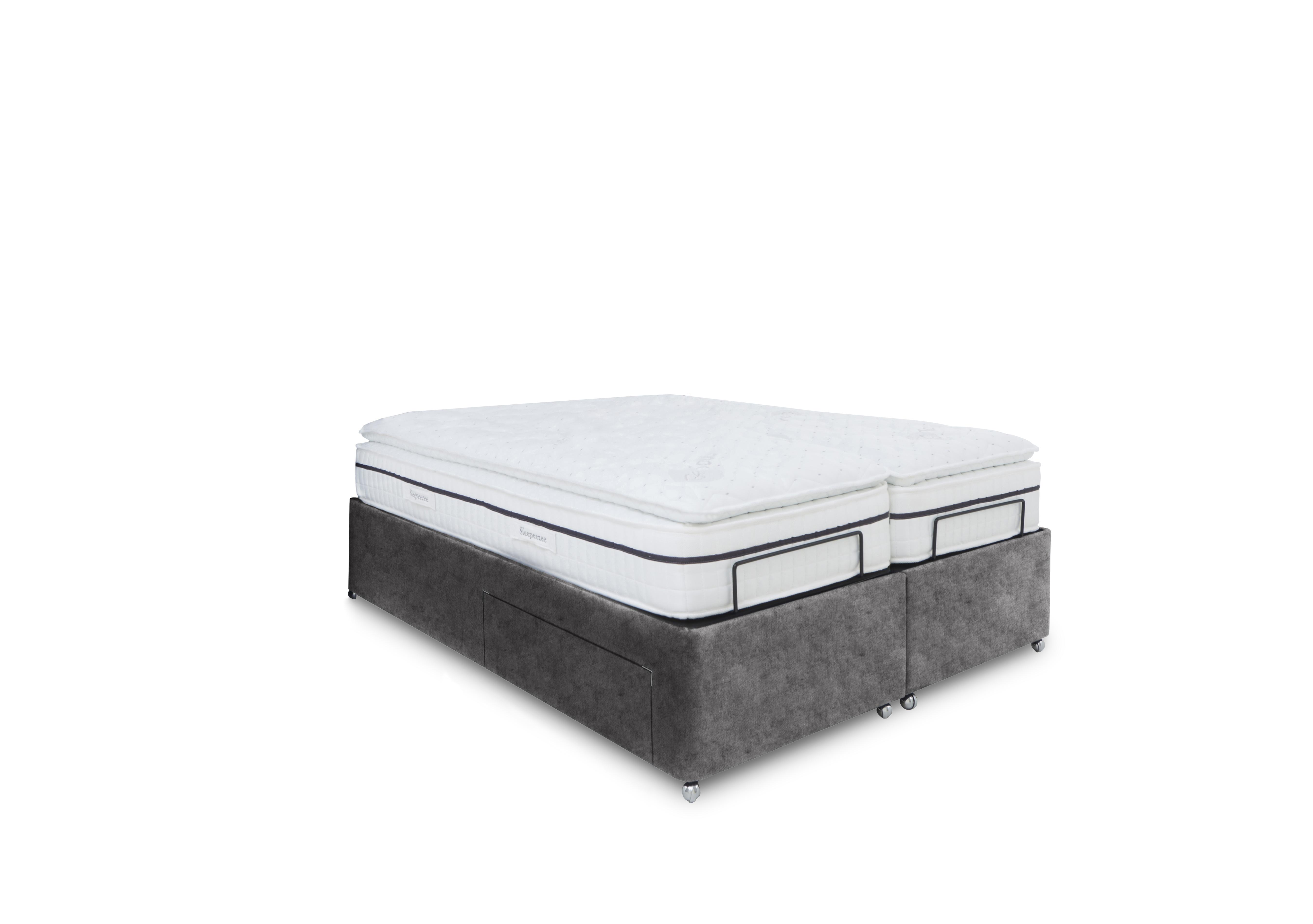 E-Motion Dual Adjustable Divan Base in Daytona  Grey on Furniture Village
