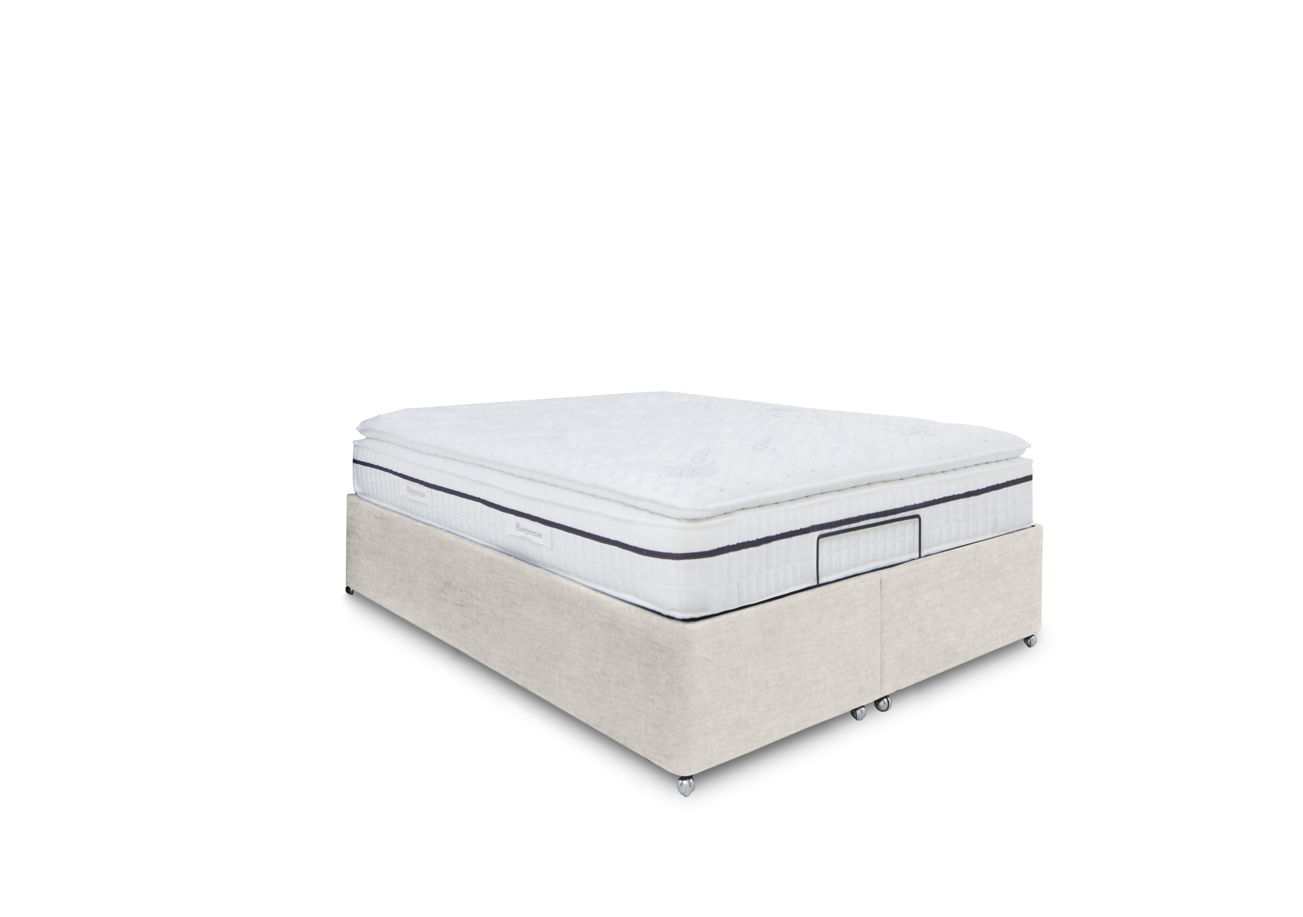 E-Motion Adjustable Ottoman Divan Base in 901 Sandstone Pearl on Furniture Village