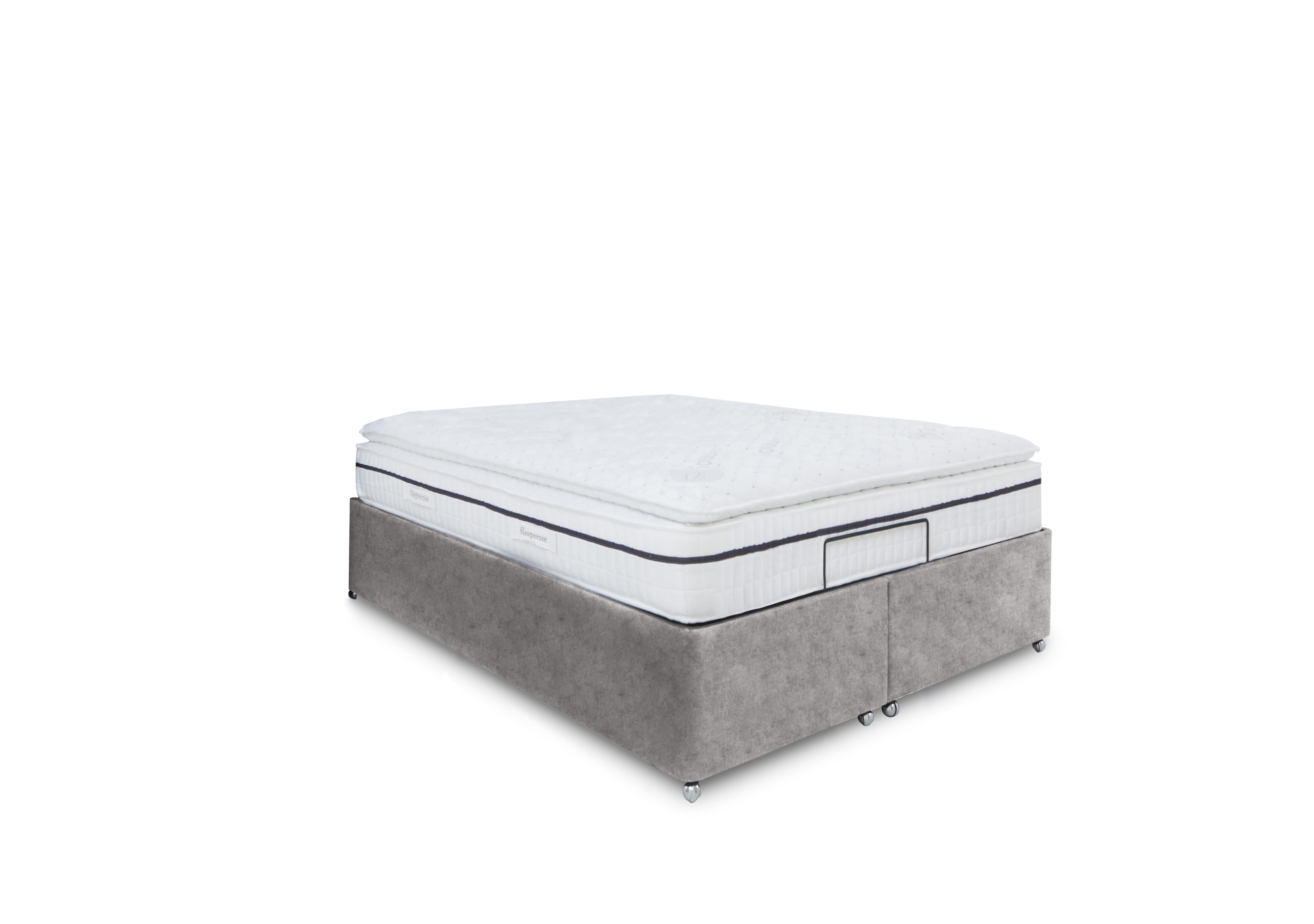 E-Motion Adjustable Ottoman Divan Base in Daytona Silver on Furniture Village
