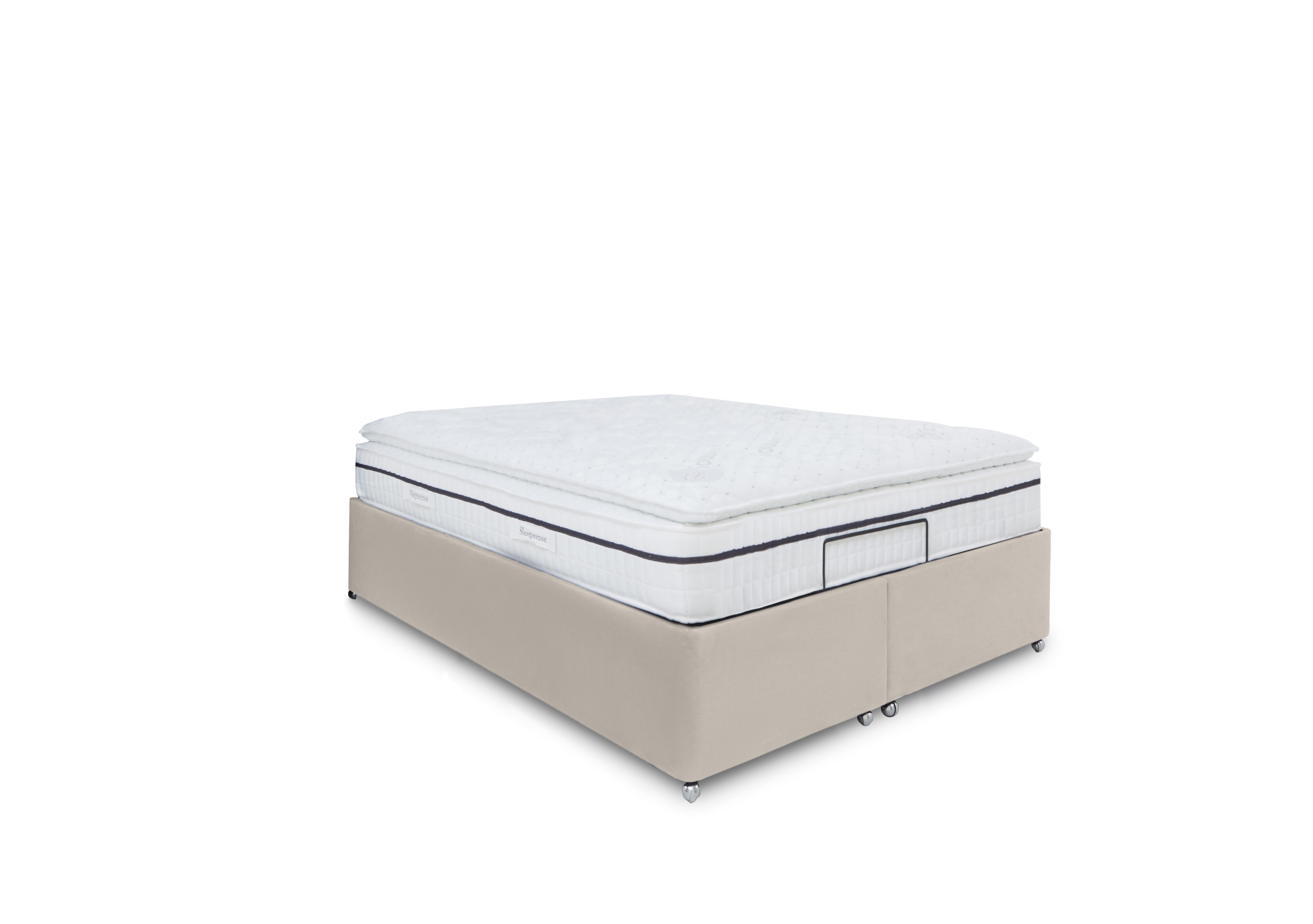 E-Motion Adjustable Ottoman Divan Base in Seven Ivory on Furniture Village