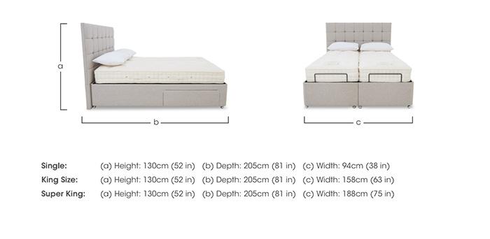 E-Motion Kaito Dual Adjustable Divan Base with Massage Function and Headboard in  on Furniture Village